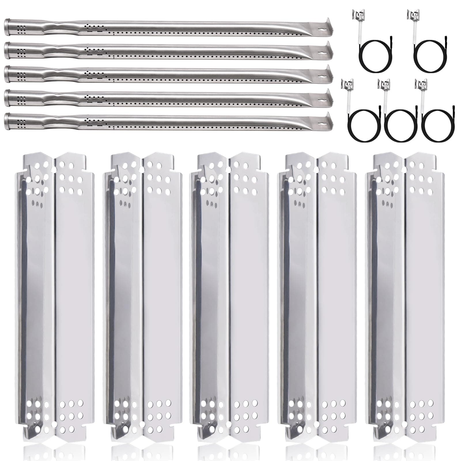 Grill Replacement Parts for Nexgrill 720-0882A Evolution Infrared Plus 5-Burner, 720-0896, 730-0896, 4 Burner 720-0925P and 720-0896B, 720-0925. Flame Tamer, Burner Tubes, Carryover Tubes, Igniters.