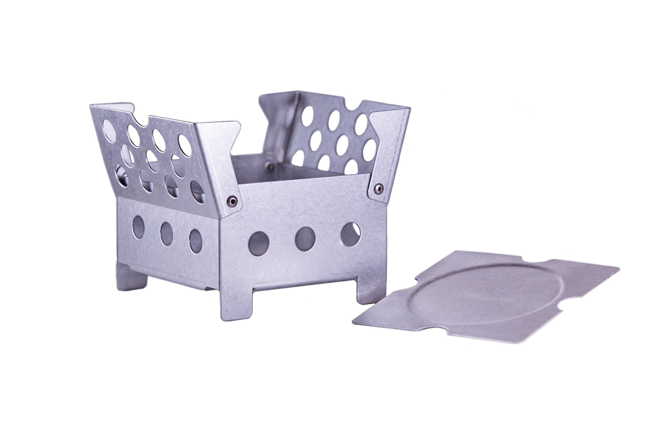 Portable Compact Backpack Camp Stove - Ideal for camping hiking backpacking and emergency - Small burner stove top folding design