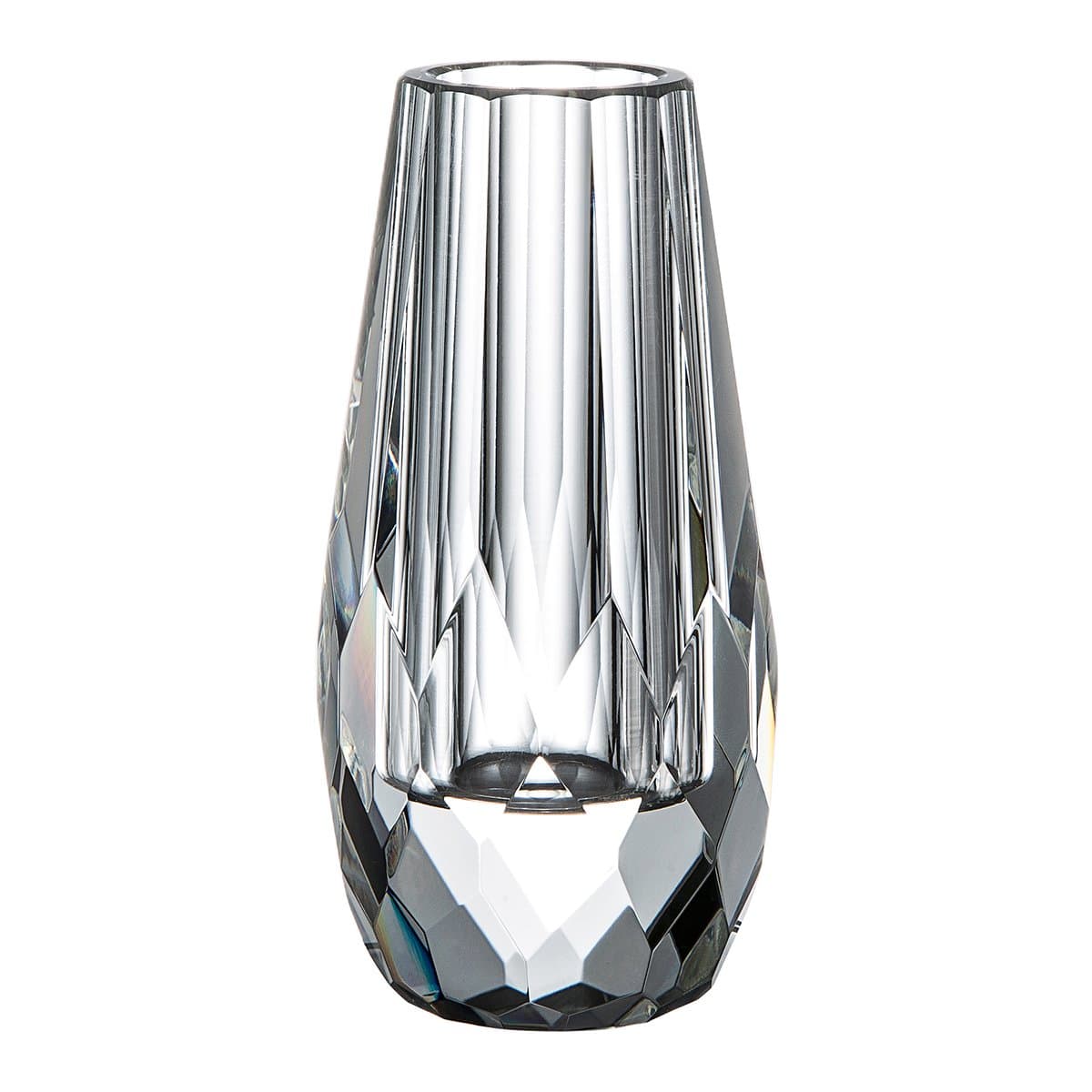 (Design a) - Flower/Bud Crystal Vase Decorative Centrepiece for Home or Wedding - 6.1cm x 12cm