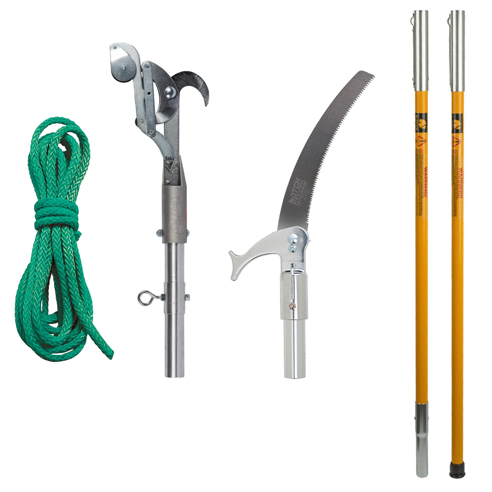 Notch 12’ Pole Saw Set with 15” Blade & Pruner Head (40209)