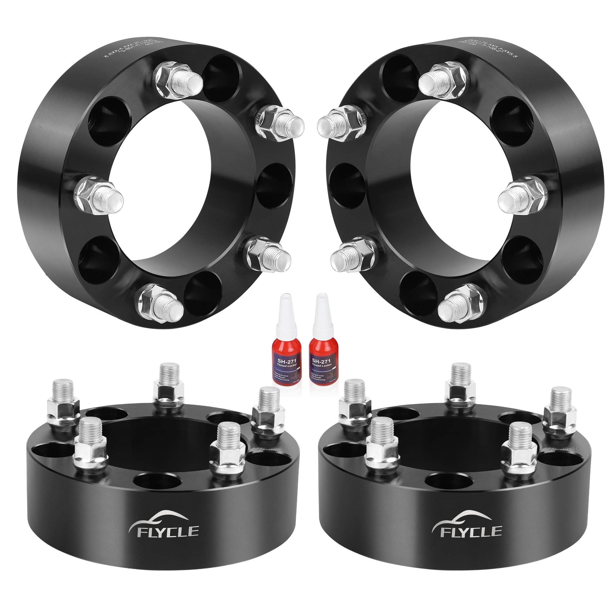 FLYCLE 5x5.5 Wheel Spacers 2 inch for 2012-2018 Ram 1500, 5x139.7mm Forged Wheel Spacer for Dodge Ram 1500 with 14X1.5 Studs & 108mm Center Bore