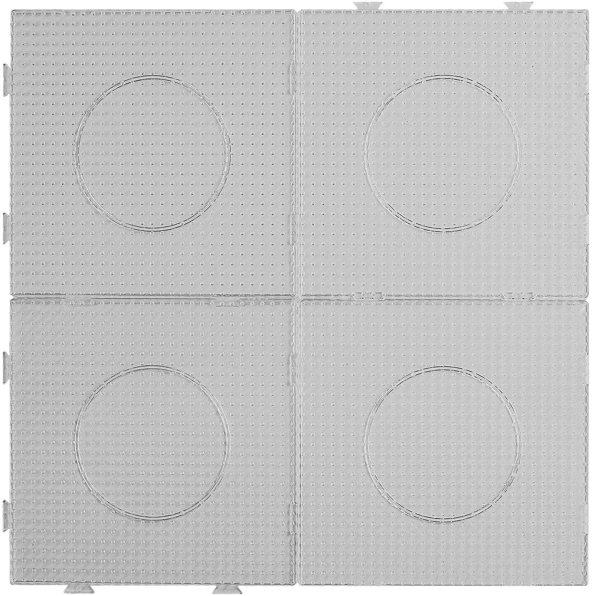 ZLLBTMO 4PCS 5MM Fuse Beads Boards Large Square Clear Plastic Pegboards Kits Iron Beads DIY Make Craft with 5 Ironing Paper (5mm)