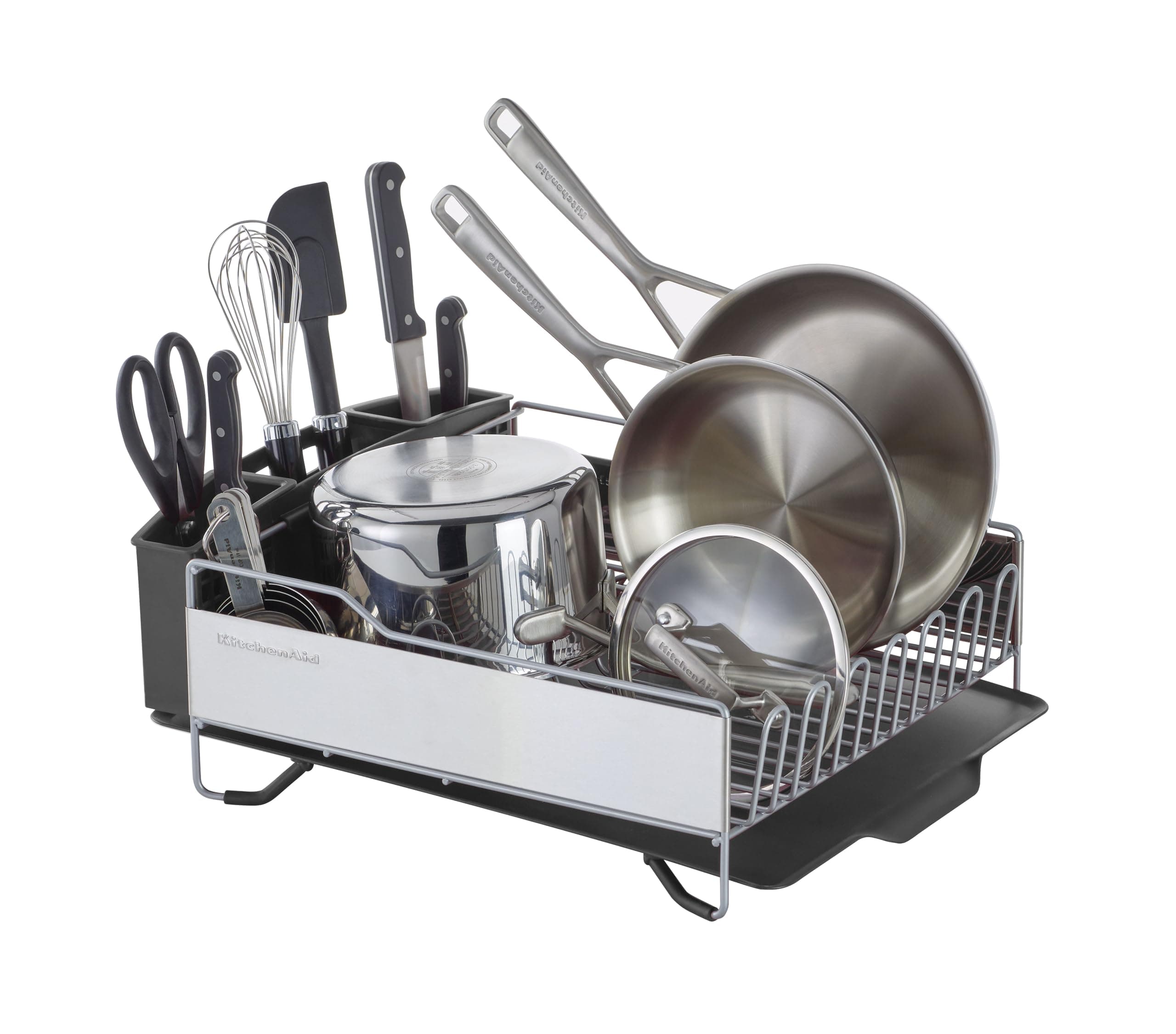 KitchenAid KNS896BXGRA Full Size Dish Rack, Stainless Steel, Light Grey