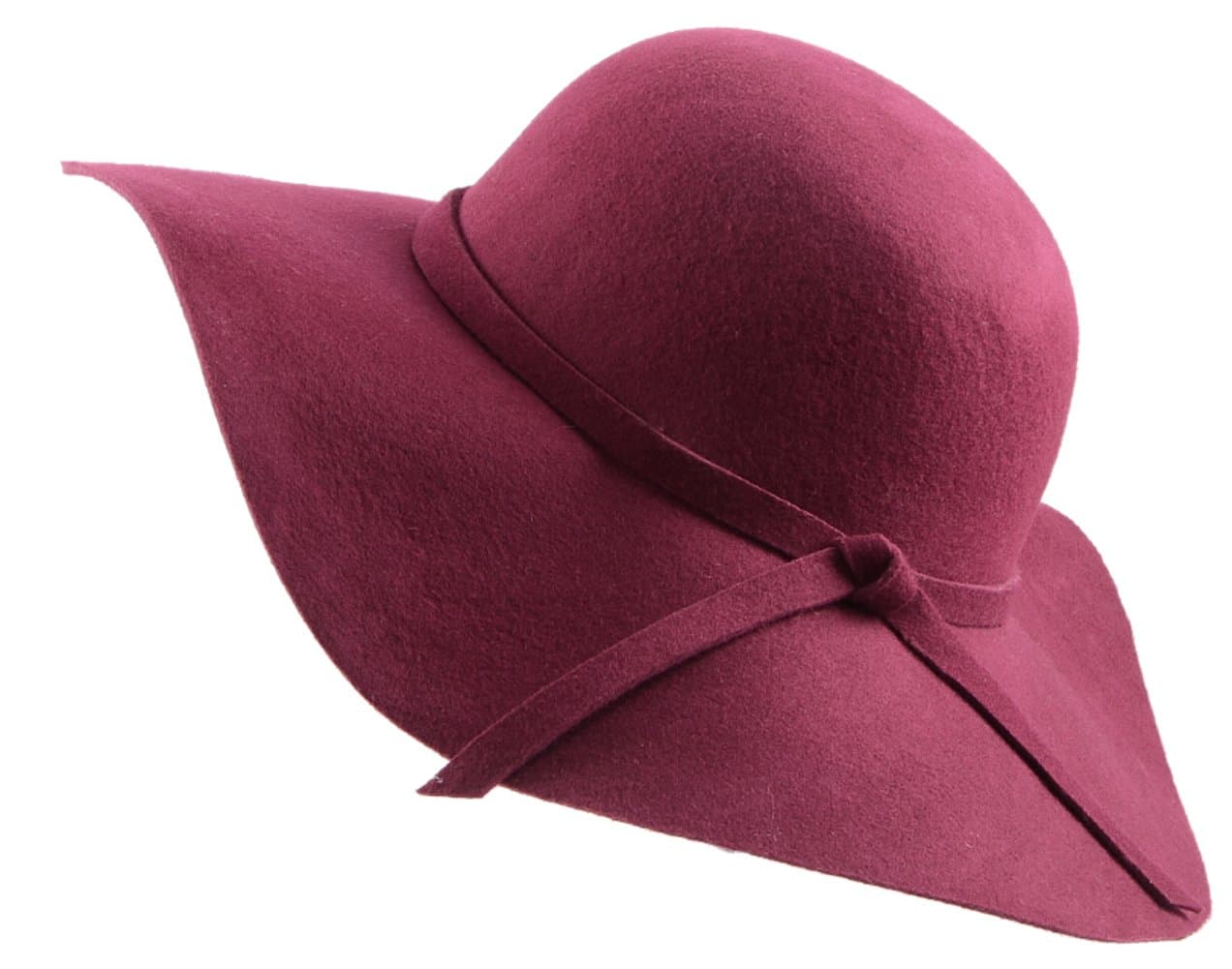 Women's Foldable Wide Brim Felt Bowler Fedora Floopy Wool Hat