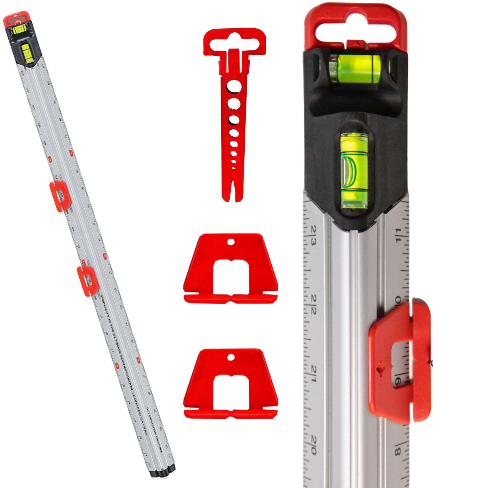 Kapro - 313 Measure Mate - Ultimate Home-Improvement Tool - With Level and Ruler - Features Sliding Markers and Knife Guide - Includes Nail Gripper and Drill Bit Gauge - 24 Inch