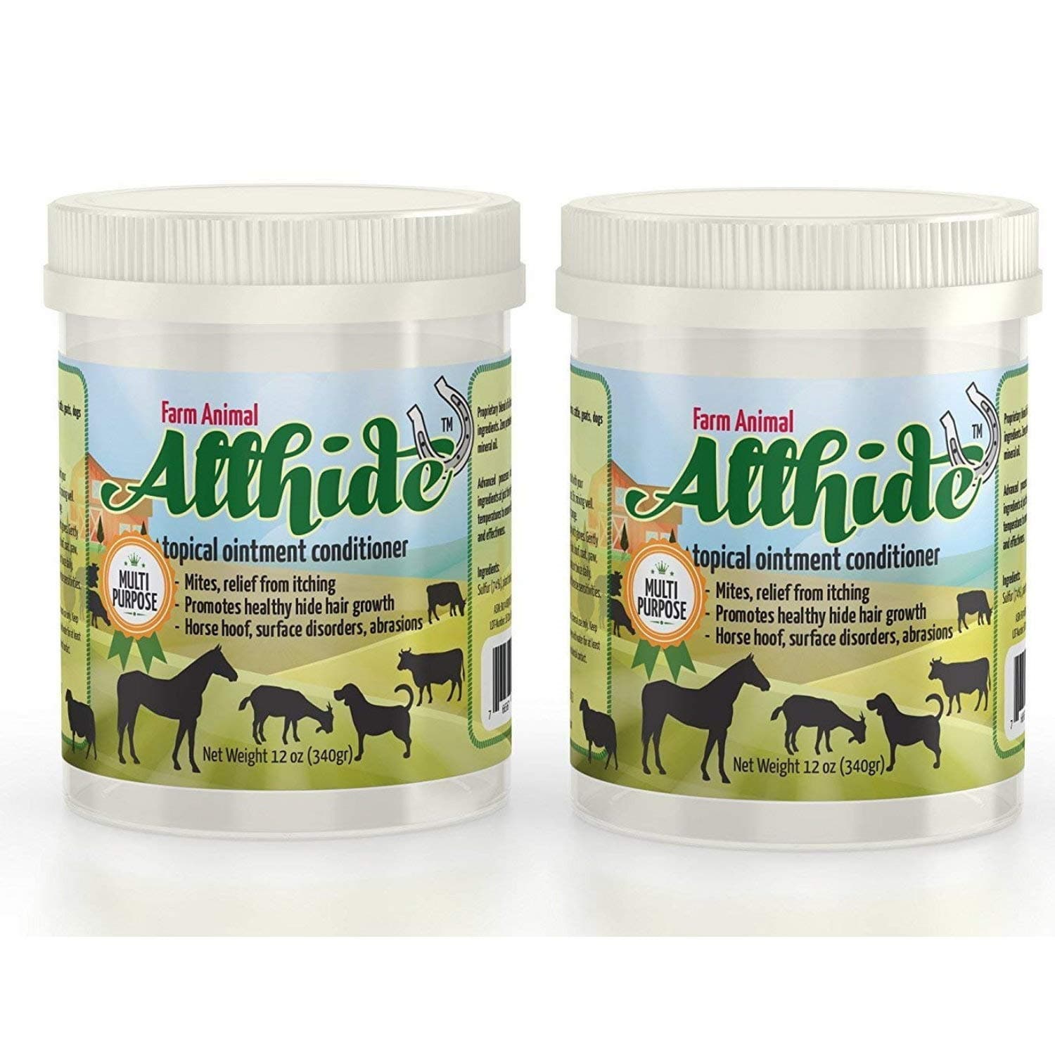 Big 2 Pack (24 Oz Total) Mange Mites Ringworm- Cuts Scrapes Dogs Cattle Horses