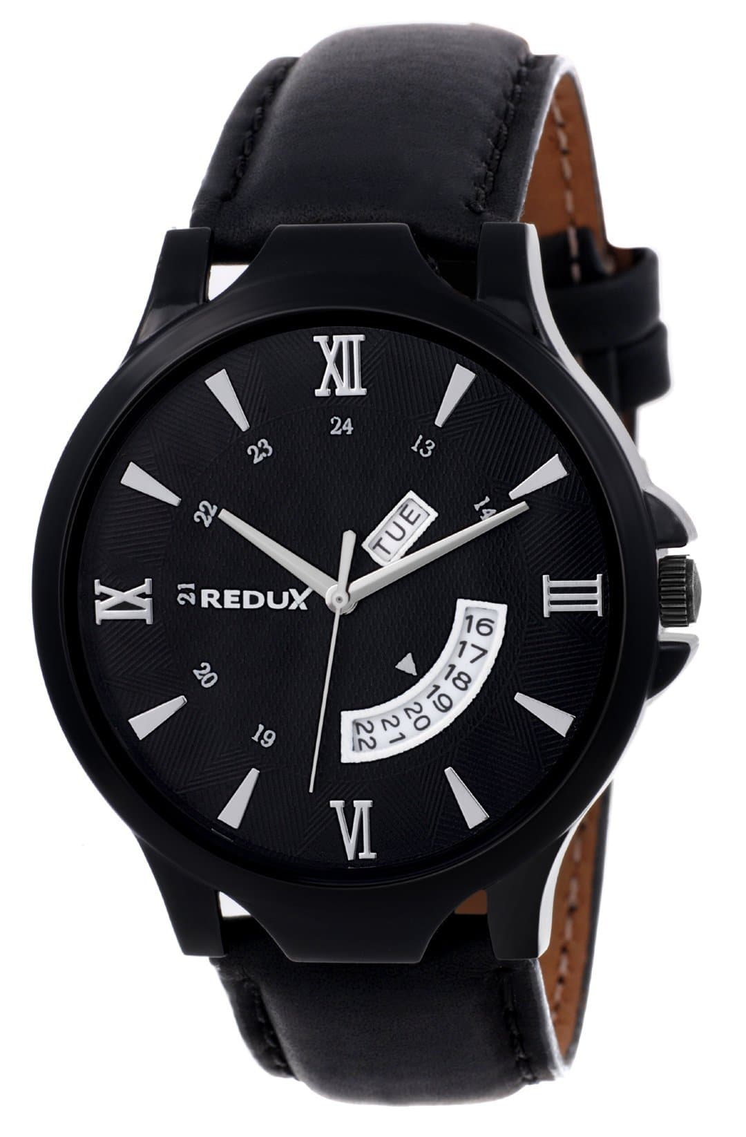 REDUX Analog Men's Watch (Black Dial Black Colored Strap)