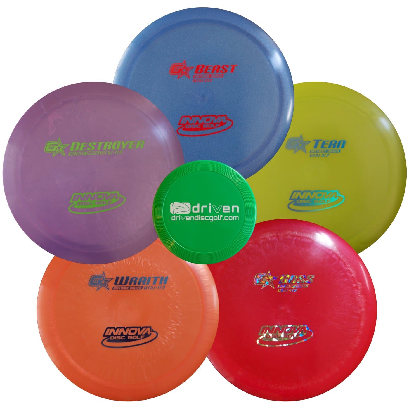 Innova GStar Disc Golf Driver Set - 5 Disc Set + Mini