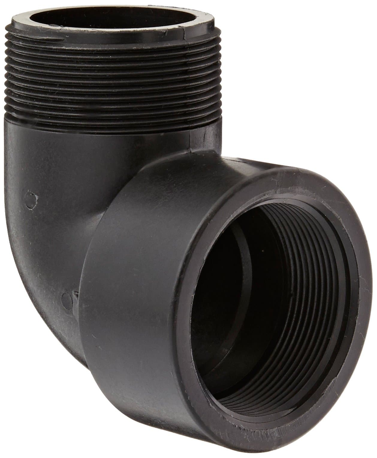 SL200-90 Polypropylene Pipe Fitting, 90 Degree Street Elbow, Schedule 80, 2" NPT Female x NPT Male