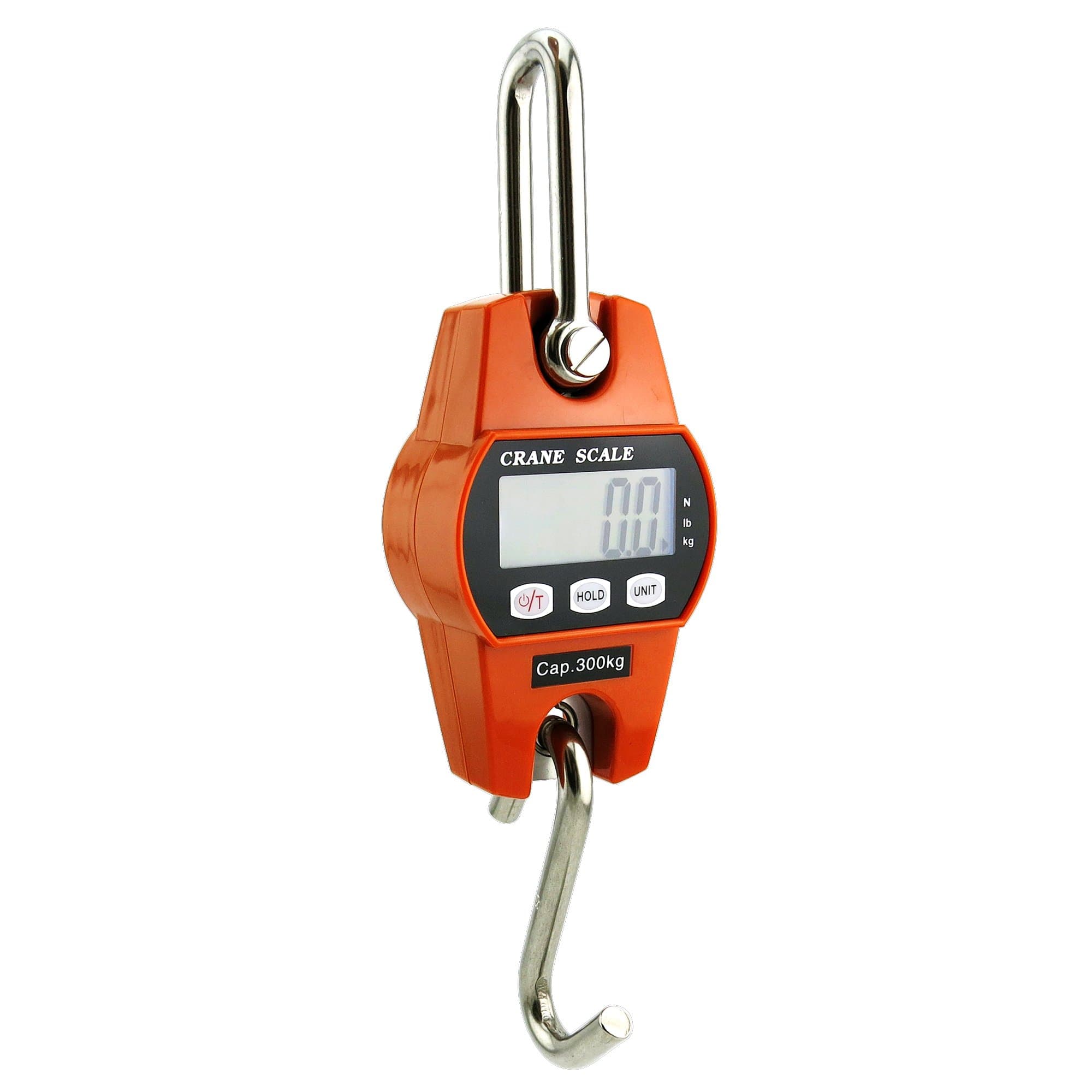Outmate Mini Digital Crane Scale 300kg/600lbs with LED(Plastic Case,Orange)