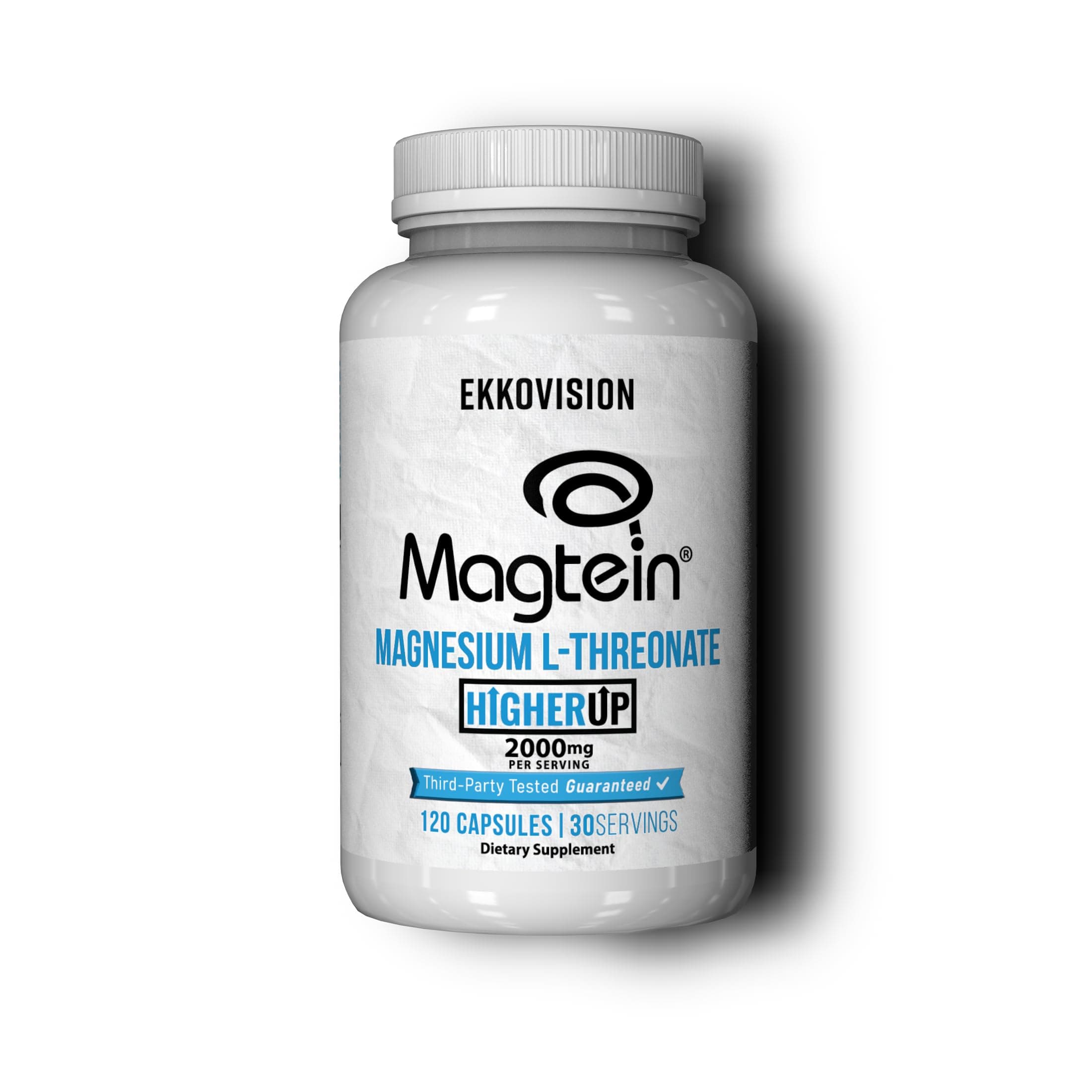 Ekkovision Magtein Magnesium L-Threonate, Memory & Cognitive Function Support, Magnesium Supplement with Essential Minerals for Men & Women, 2000 MG Per Serving, 120 Easy-to-Swallow Capsules