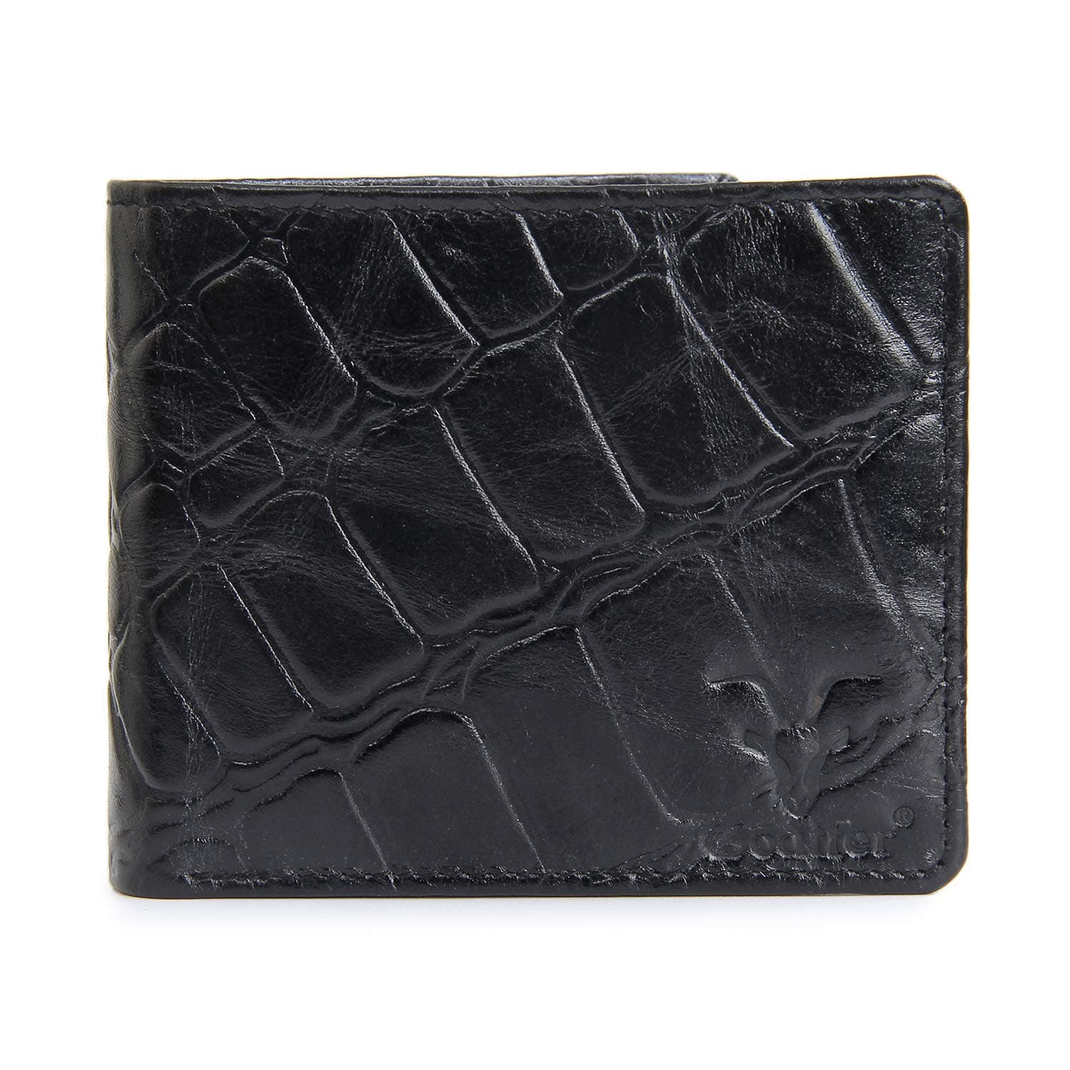 GoatterMens Genuine Leather Wallet, Black
