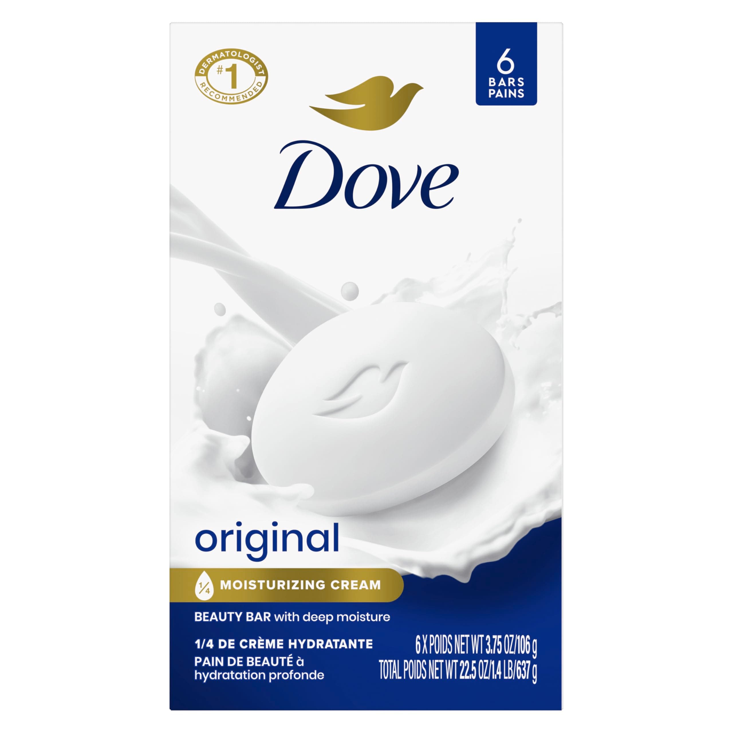 Dove ホワイト美容石鹸、25.5オンス - 12パーケース。