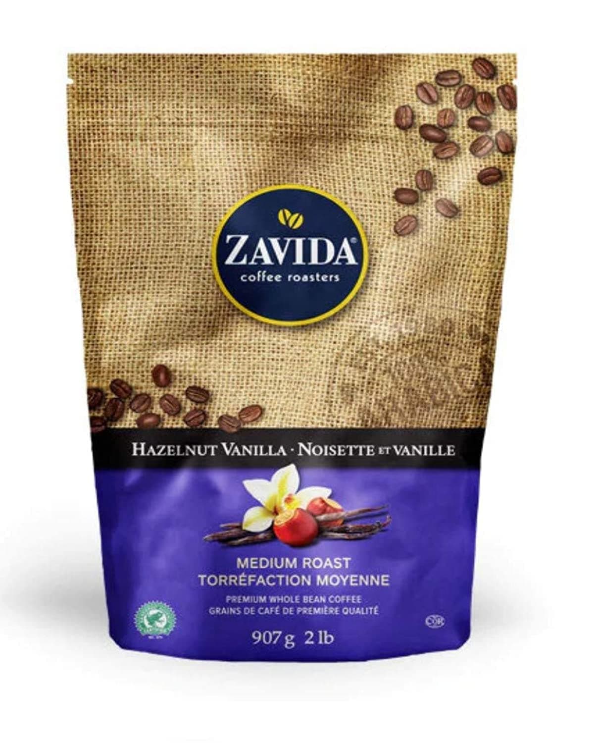 Zavida Whole Medium Roast Coffee Beans (Hazelnut Vanila)