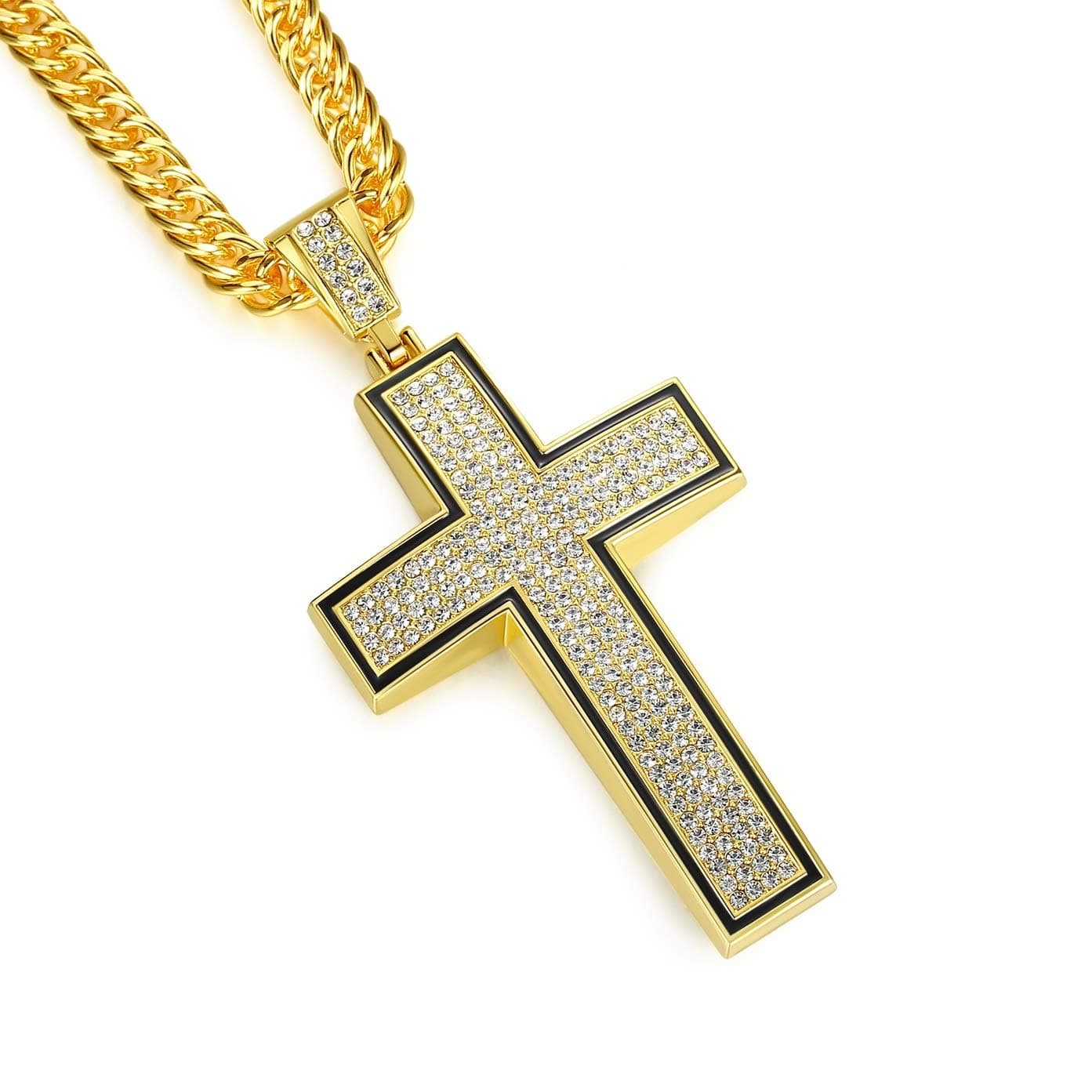 NYUK Costume Gold Chain for Men with Cross