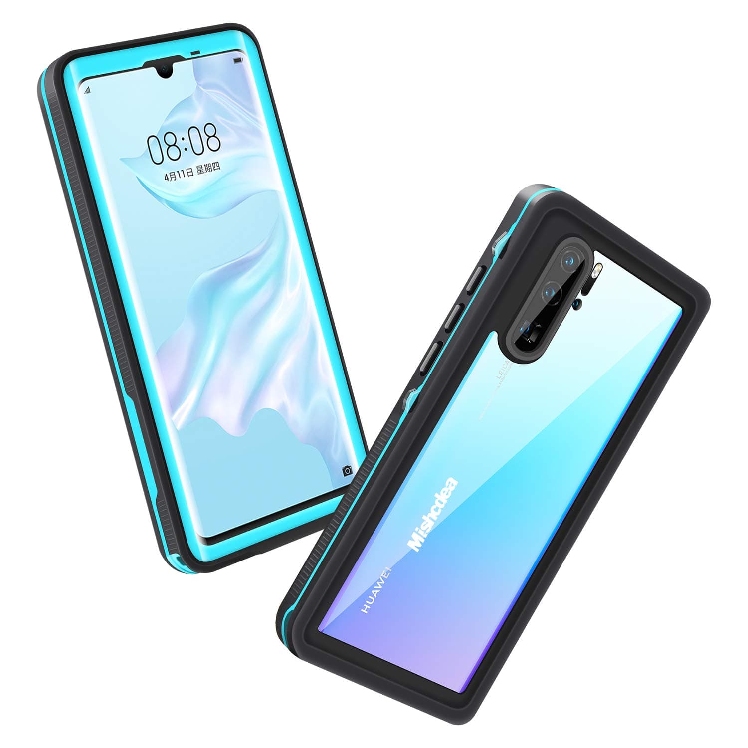 Mishcdea waterproof case for Huawei P30 Pro, Built-in Screen Protector Shockproof Snowproof Dirtproof Full Body Protective Case Only for Huawei P30 Pro (Blue)