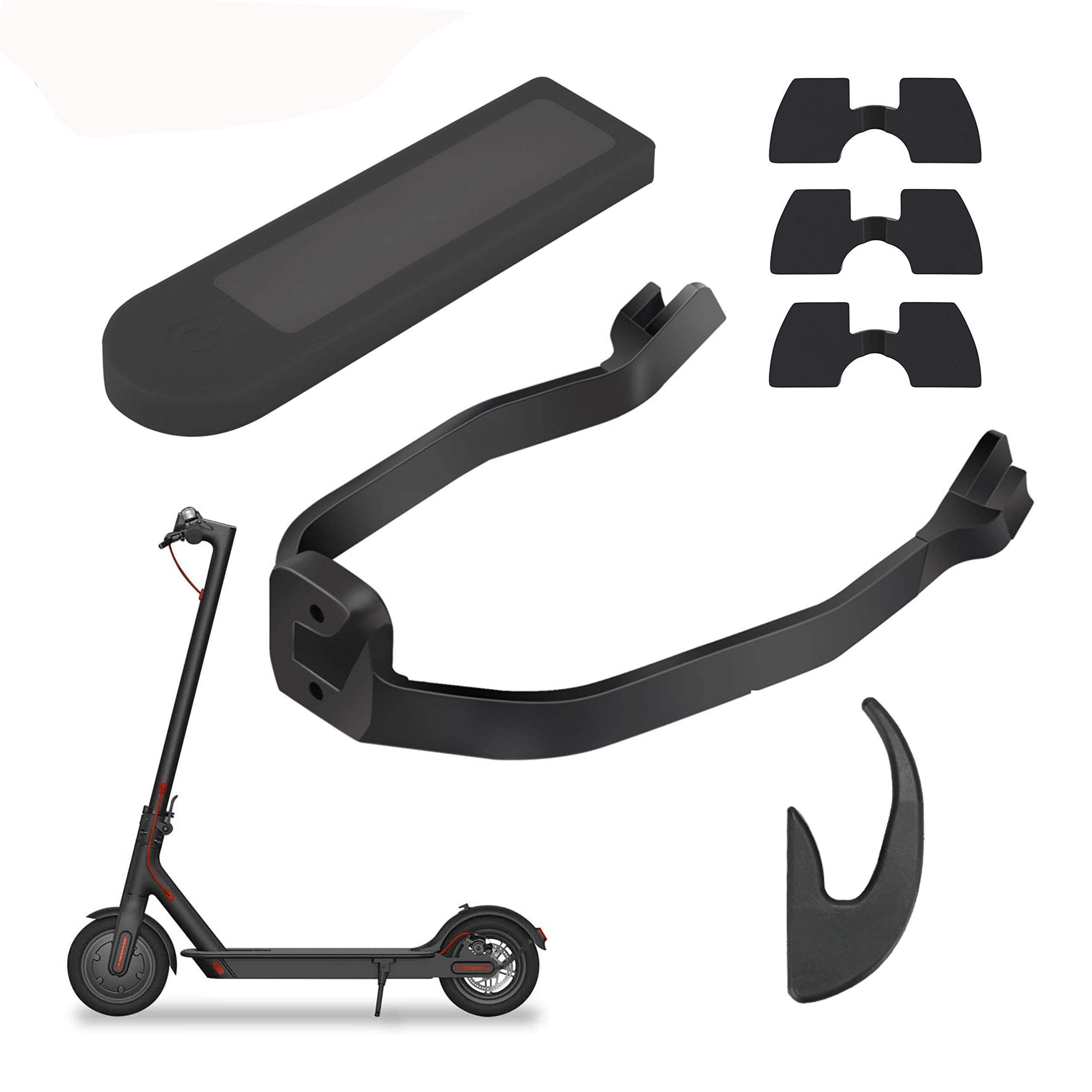Tinke Electric Scooter Accessories Pack Suit Set Hook,Fender Bracket,Vibration Damper Gasket,Power Protection Cover Compatible for Xiaomi S1/M365/Pro Scooter