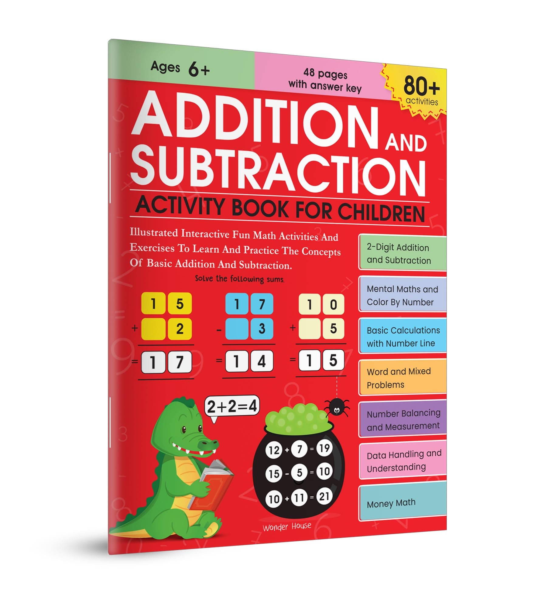 Addition and Subtraction Activity Book For Children - 80+ Activities Inside | Ages 5, 6, 7 | 2.5 hours of interactive and skill building fun