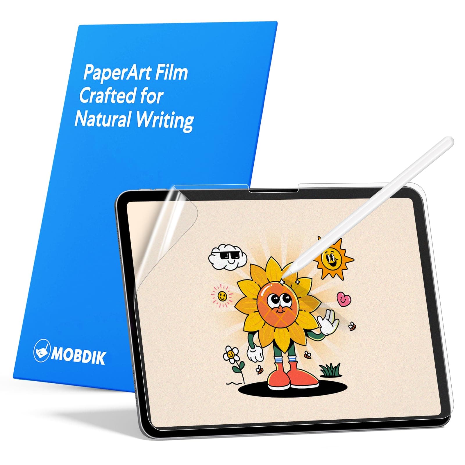 MOBDIK 2 Pack Paper Nano Screen Protector Compatible with iPad Air 13 M4 / M3 / M2 (2026/2025/2024) & iPad Pro 13 M5 / M4 (2025/2024), New Version Crafted for Natural Writing, Less Reflection