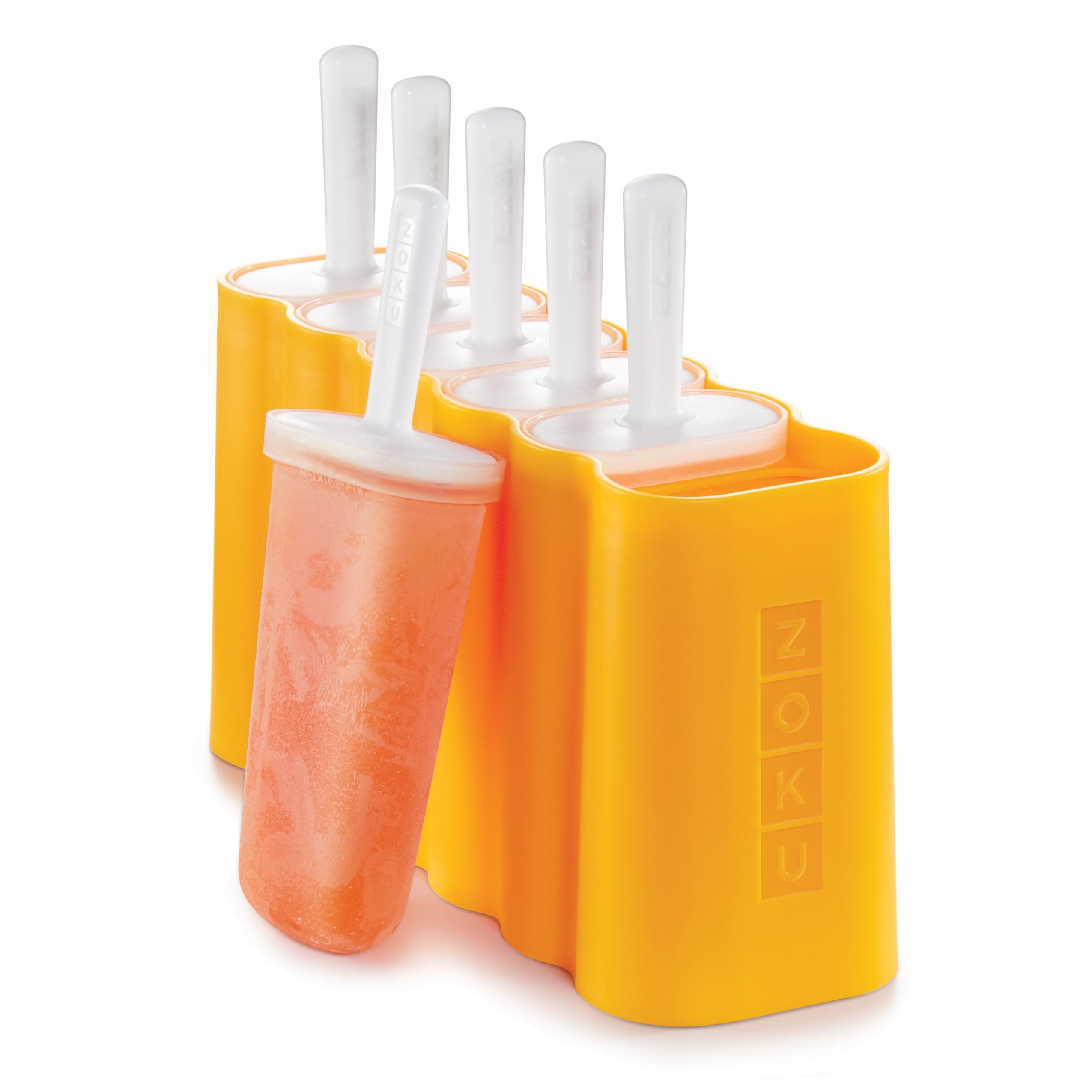 Mod Pops, 6 Classic Popsicle Molds in One Compact Tray With Sticks and Drip Guards, Easy-Release, BPA-free