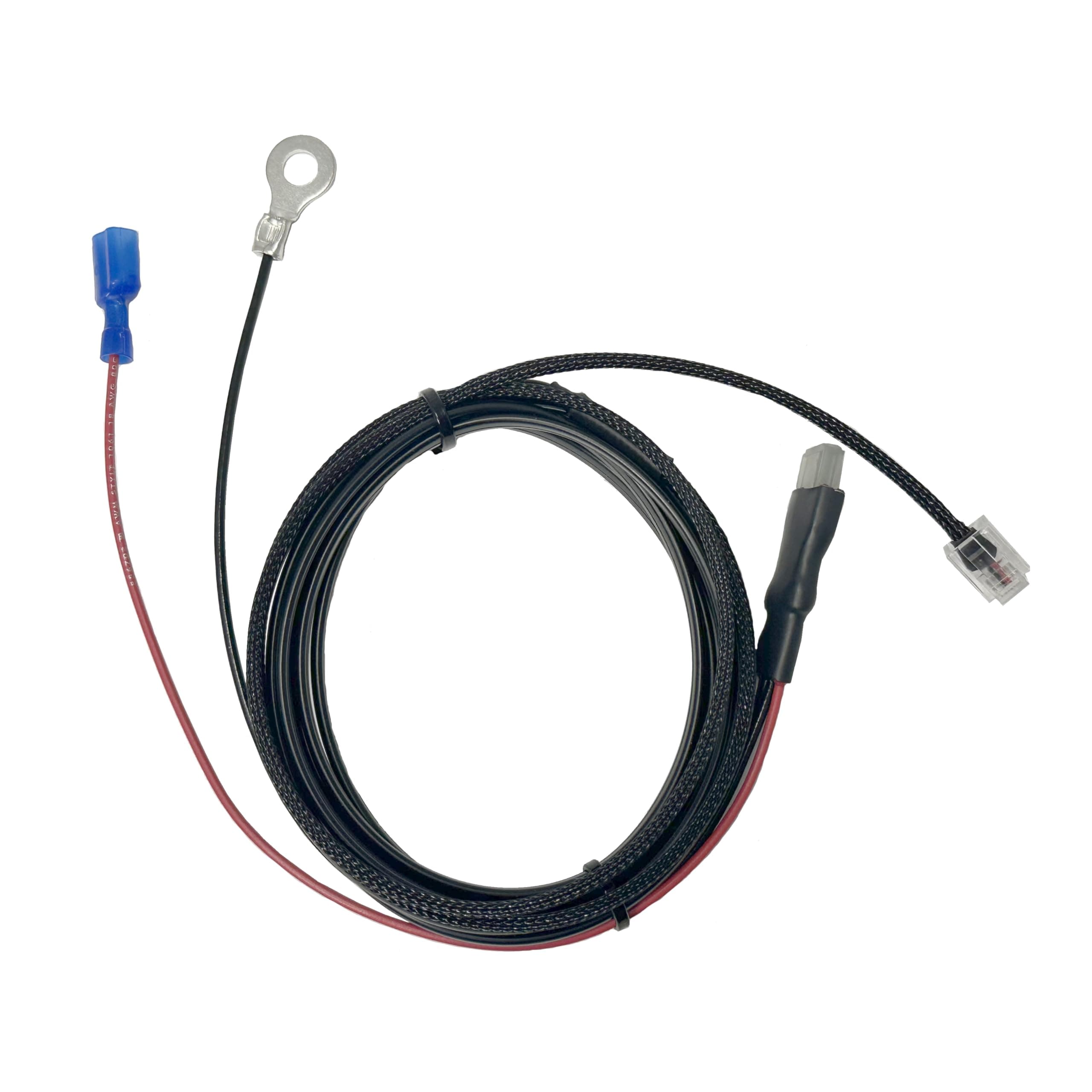 HardTap HT-1096 Hard Wire Kit, Radar Detector, Power Cord with Inline 2amp Fuse, RJ11, 8' Long