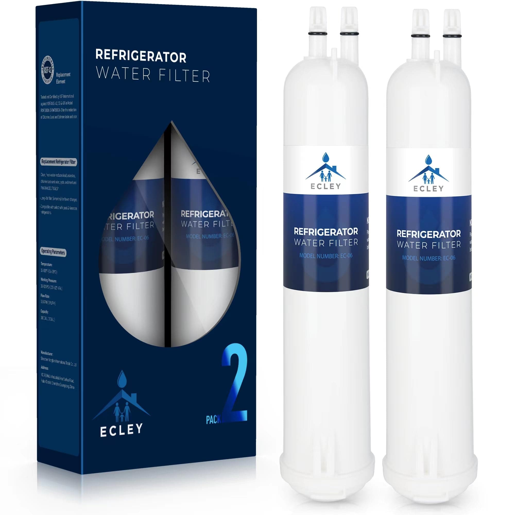 TEEHAY 9083 Water Filter Replacement, Refrigerator Water Filter Compatible With T1RFKB1, Kenmore 9083, 469083, 9030, 469030, 9020, 9020B (White, 2 Pack)