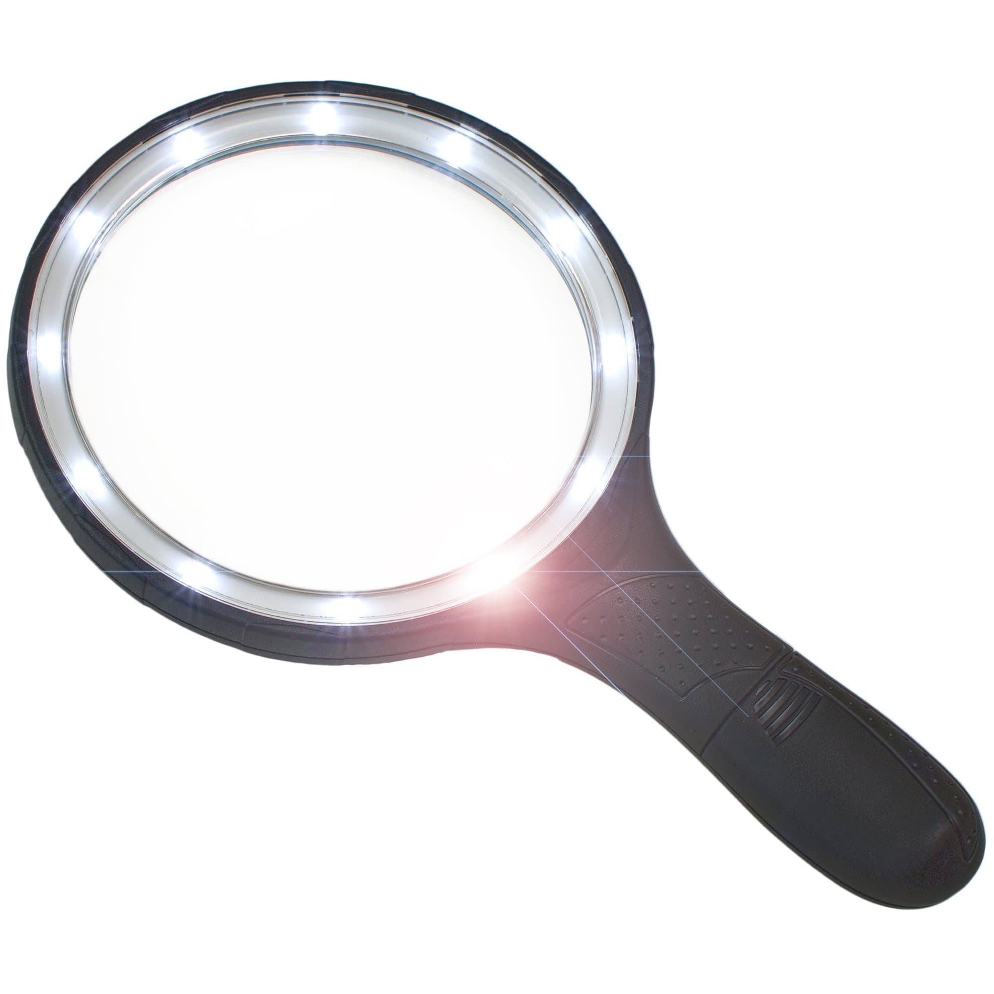Magnifying Glass with Extra Large Lens and Bright LED Ring Light - Ideal for Reading, Inspecting, Schools, Exploring, Computers and Cell Phones