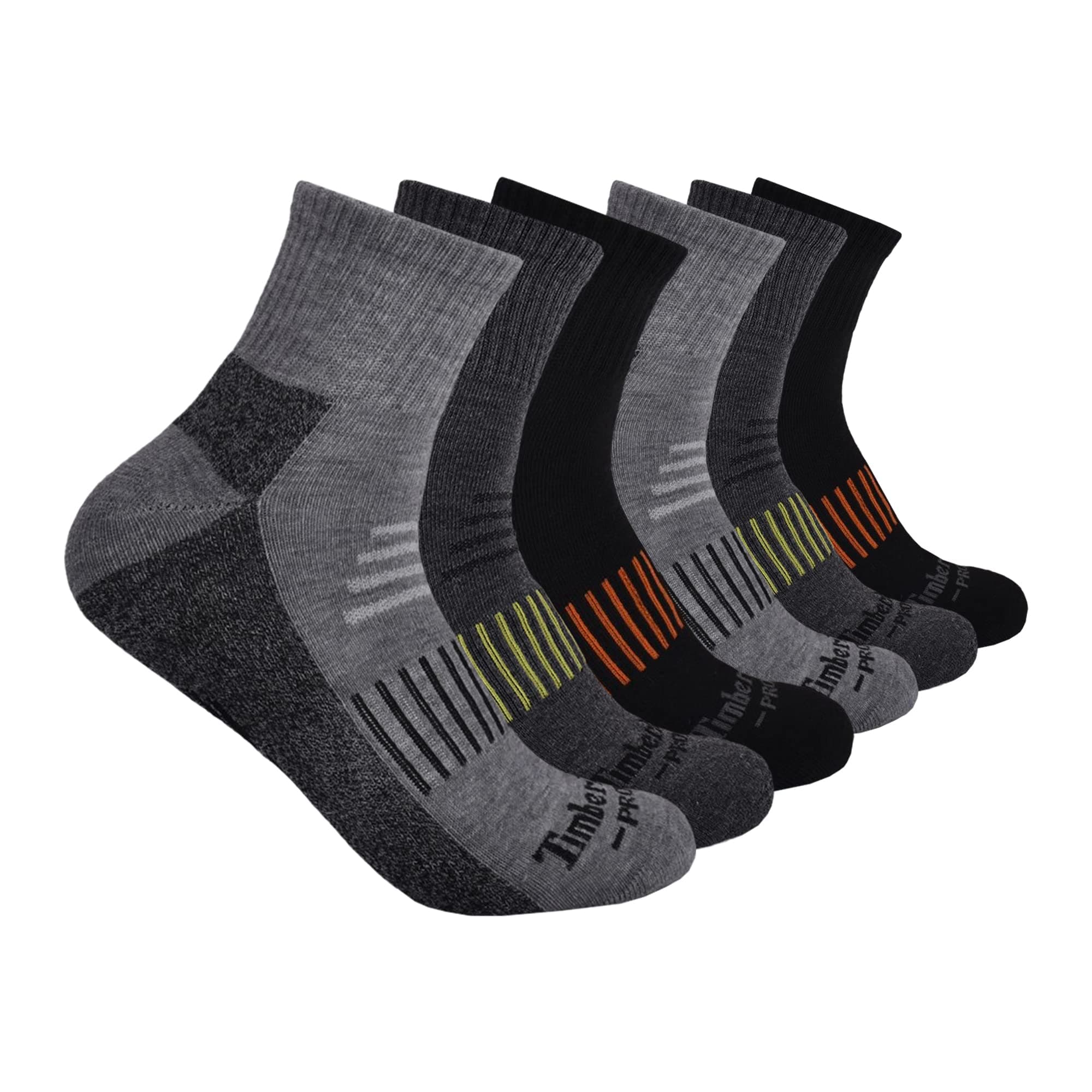 Timberland PRO Men's 6-Pack Quarter Socks