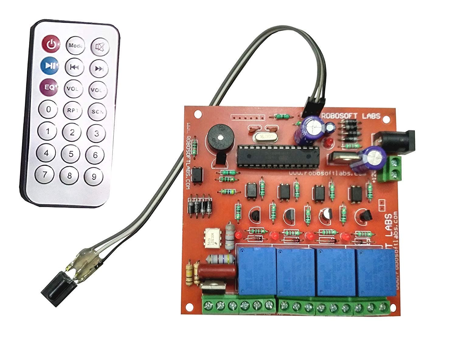Robosoft Labs IR (Infrared) 5 Ch (4 Lights +1 Fan Speed/Dimmer) Remote Control Wireless Home Automation Module