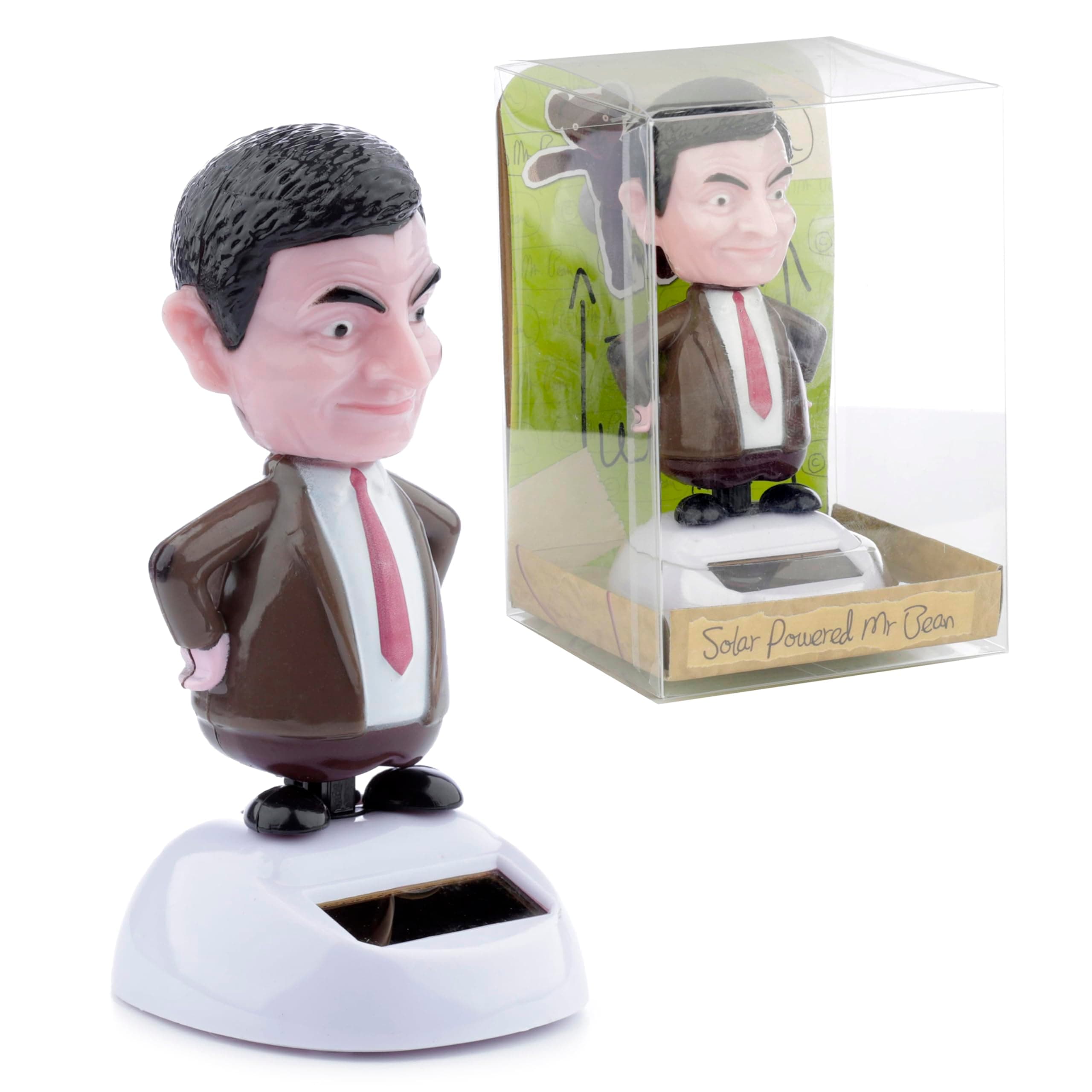 Puckator Mr Bean Solar Pal - Home Office Table Desk Dashboard Car Decor Decoration - Gift Ideas - Gifts For Teenage Old Boy Girl Dad Mums - Powered KIds Toys Toy Figure Figures