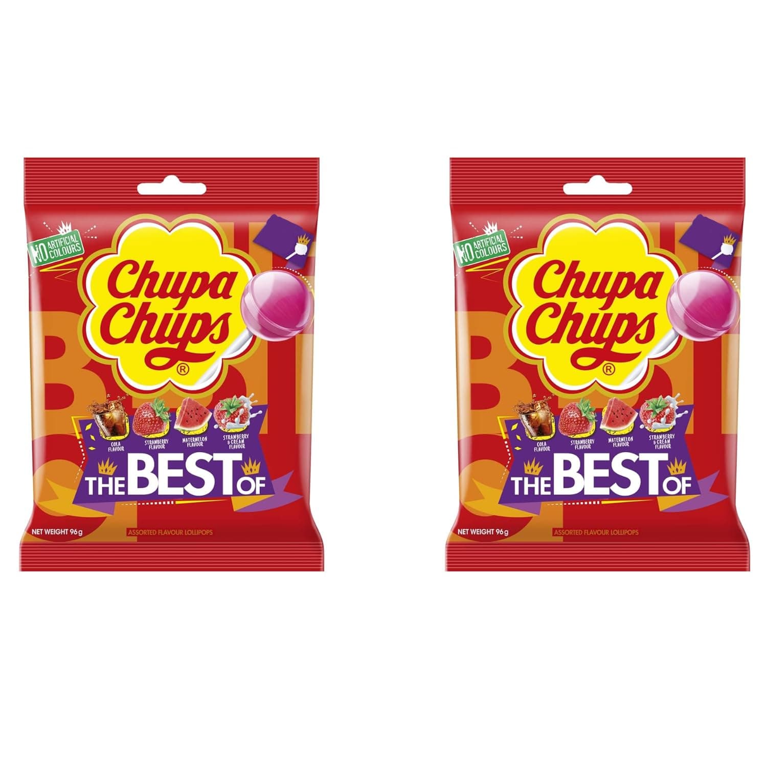 15 Mini Assorted Lollipop 90g Packet (Pack of 2)