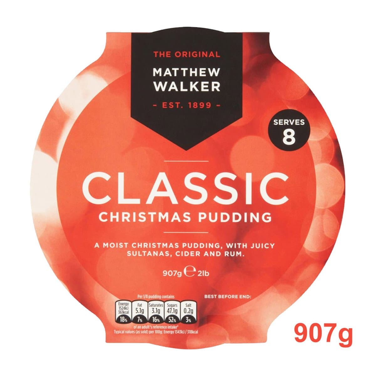 Matthew Walker Classic Christmas Pudding (1 x 907g) - Large Size
