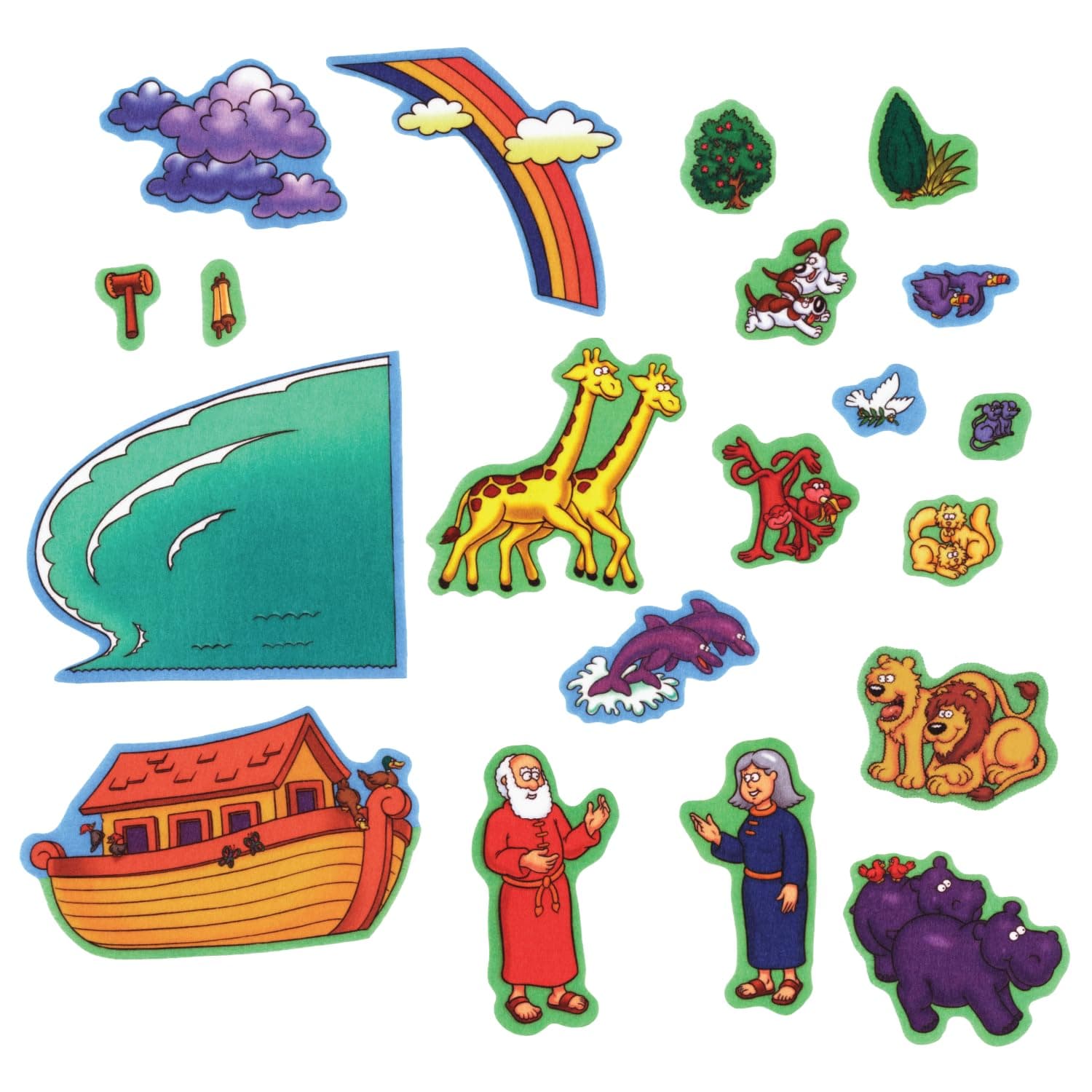 Beginners Bible: Noah's Ark Precut Felt Pieces, 20 Pieces Set