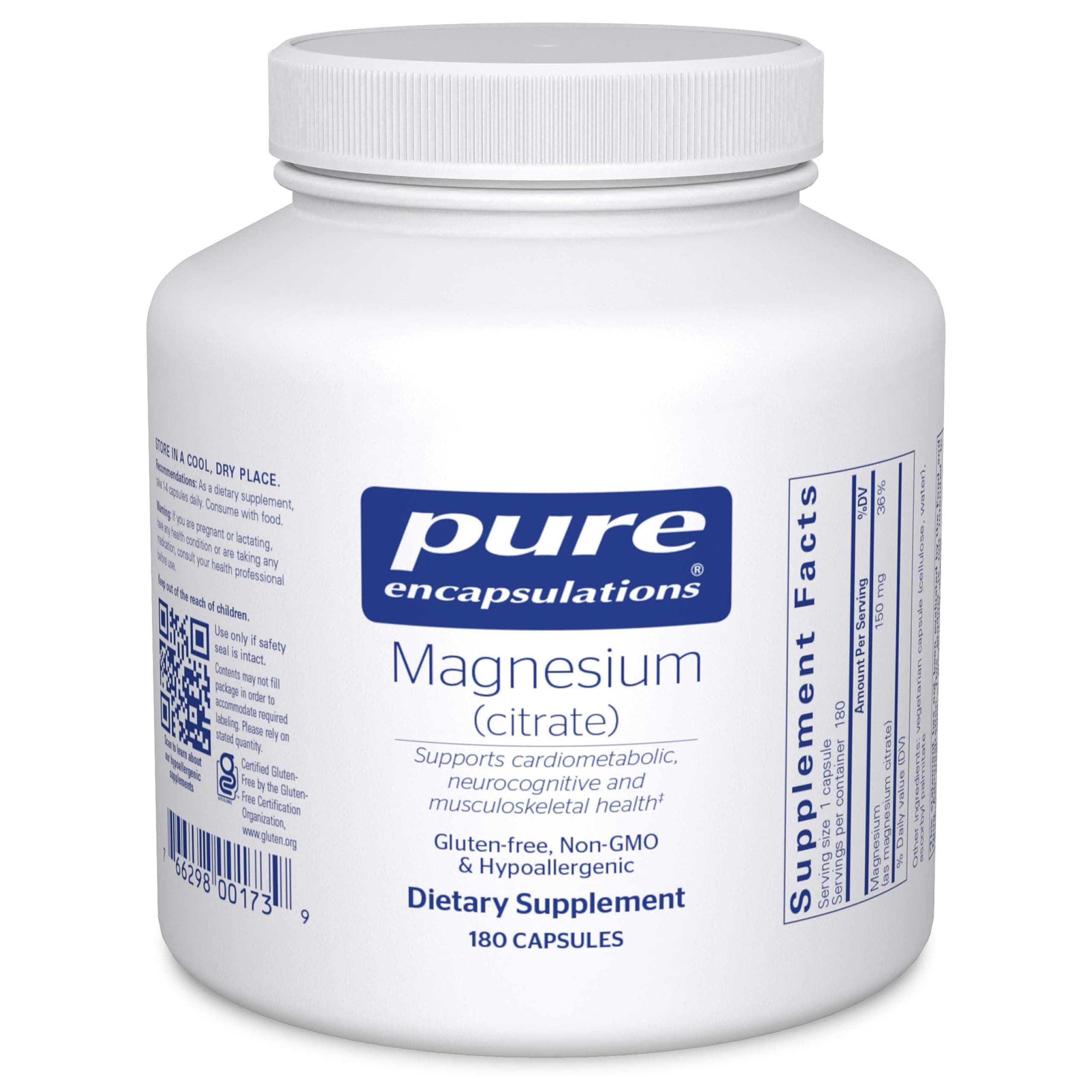Pure Encapsulations Magnesium (Citrate) - 180 Capsules