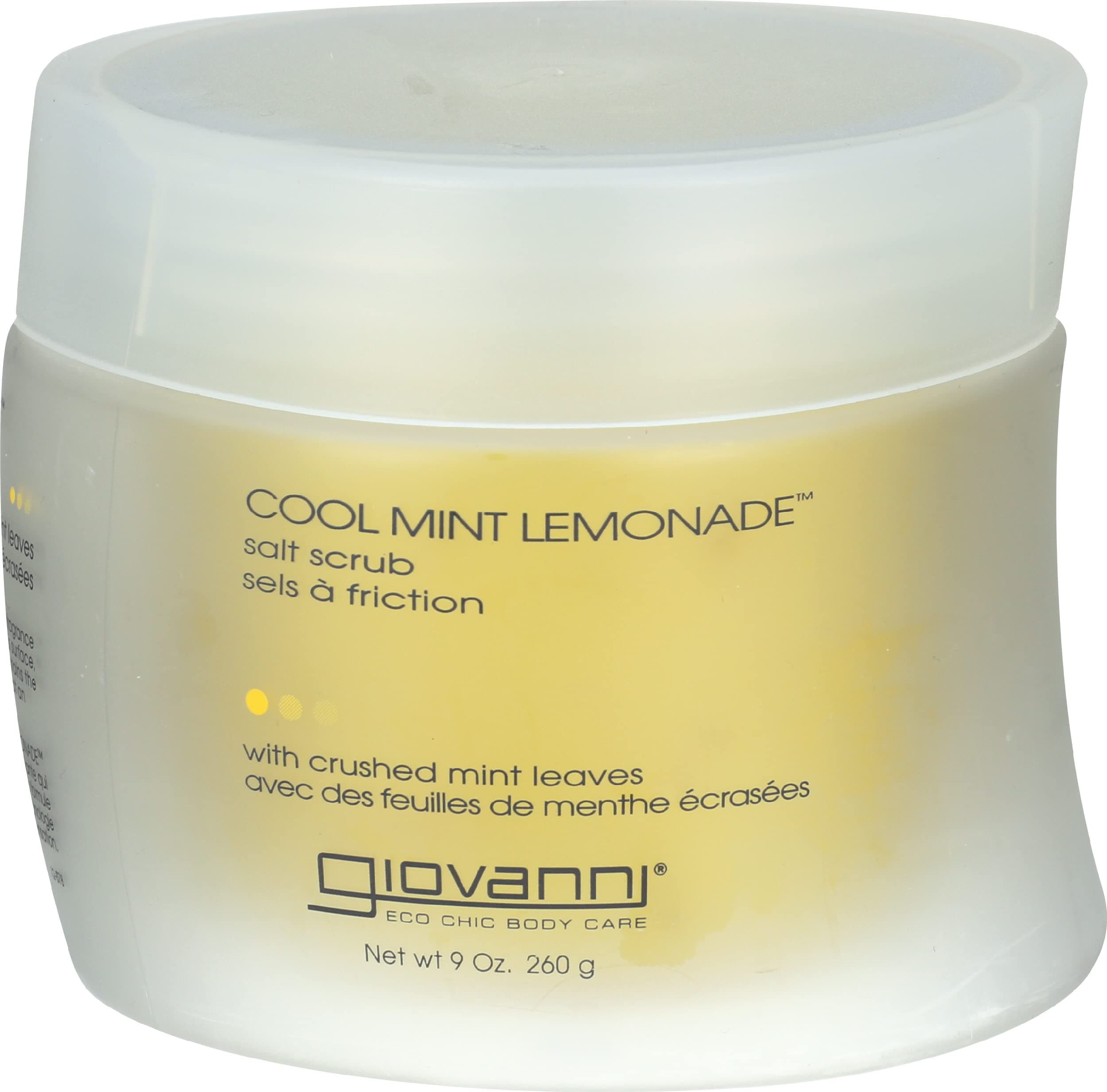 Cool Mint Lemonade Salt Scrub - Salt Based Body Scrub, Gentle Body Exfoliant With Crushed Mint Leaves, Essential Oils, Aloe, Invigorating & Energizing Mint & Lemon Body Scrub - 9 oz (1 Pack)
