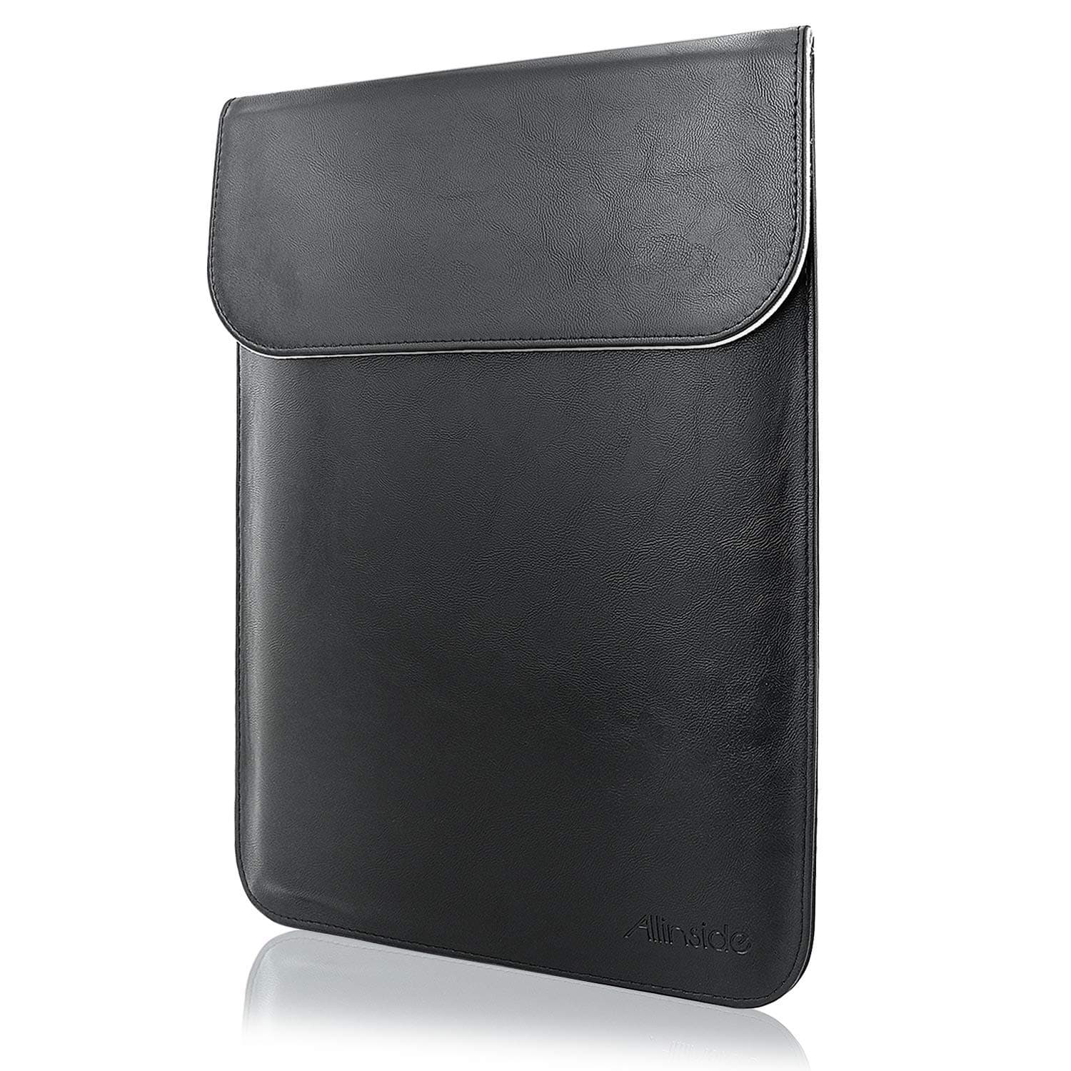 Allinside13-13.3" Laptop Sleeve Compatible with MacBook Pro 14 2021 M1 (A2442)/ MacBook Air 13 2010-2017/ MacBook Pro 13 2010-2016, PU Leather Laptop Case, Black