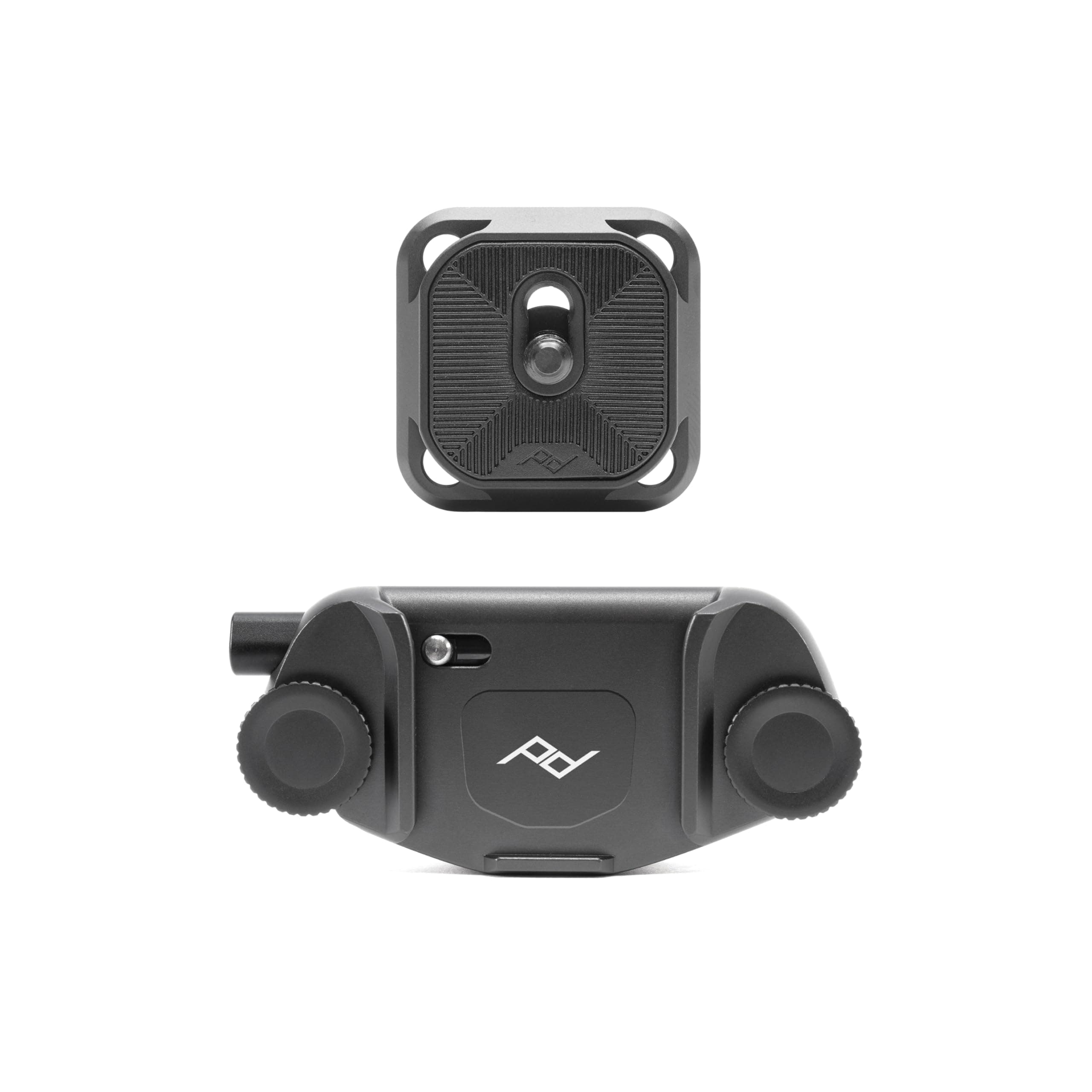 Peak Design Capture Camera Clip V3, Black with Plate, Holds DSLR, Compact and Point and Shoot Bodies, Secure, Stable and Accessible, Attaches to Straps and Belts, Quick Release, 90 kg Capacity