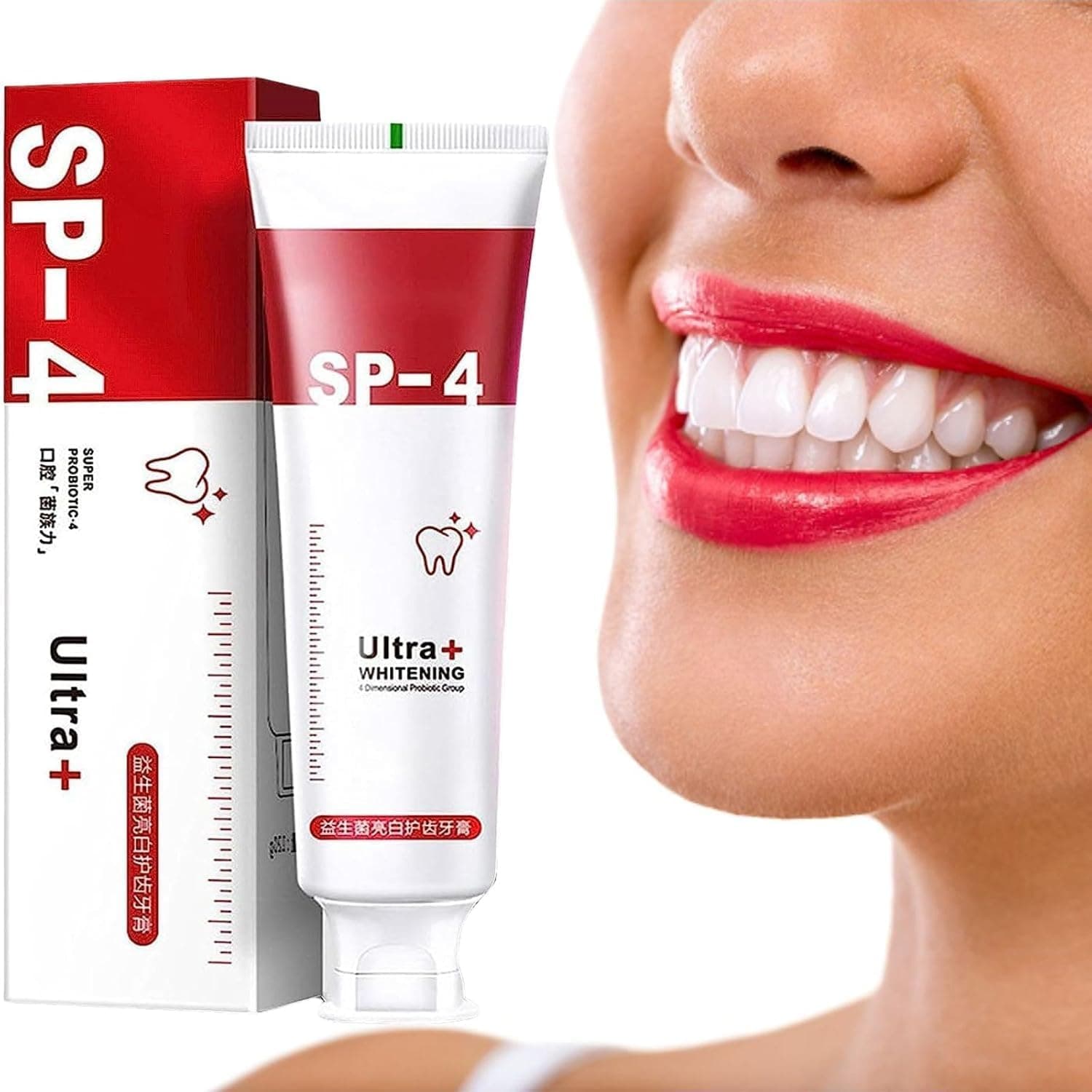 SP 4 Ultra Brightening Toothpaste Advanced Whitening Formula for Stain Removal and Enamel Protection 50GM Fresh Mint (PACK OF 1)