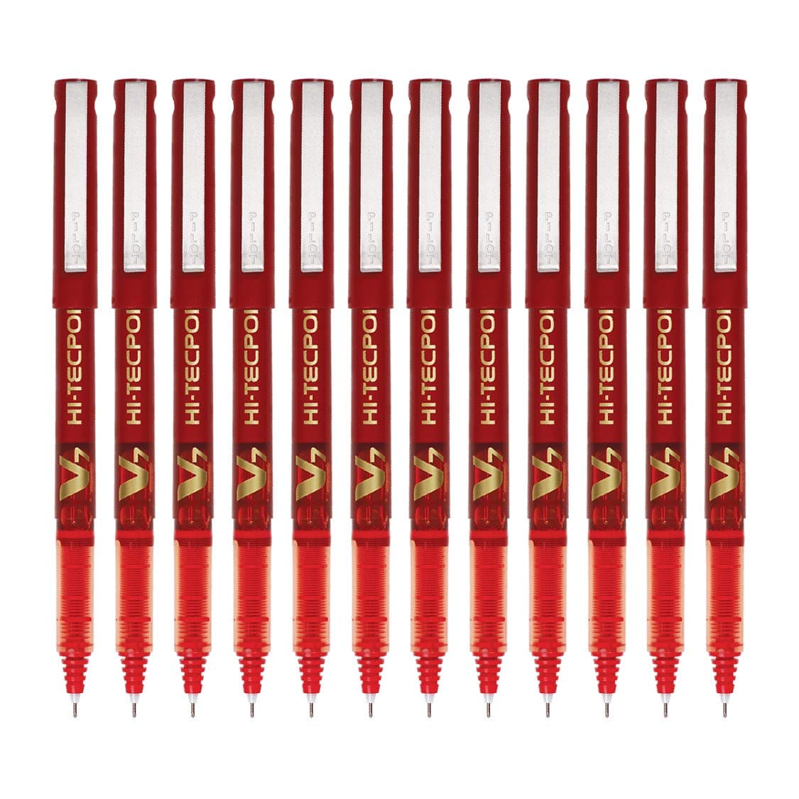 Pilot V7 Hi-TEC Point Pen 0.7mm Red - 12 Pieces