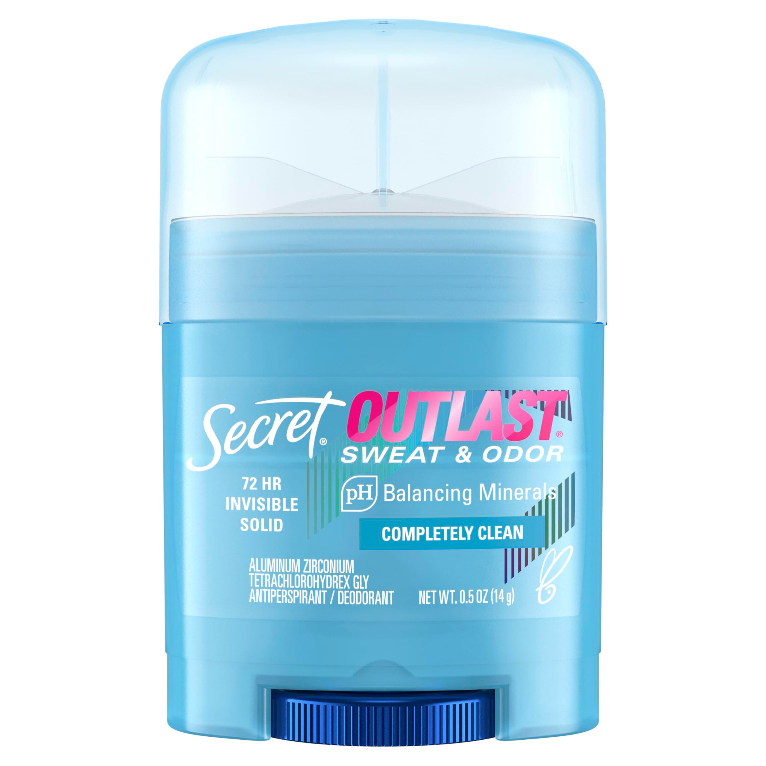 Secret Outlast Invisible Solid Antiperspirant and Deodorant, Completely Clean Scent, 0.5 Ounce by Secret
