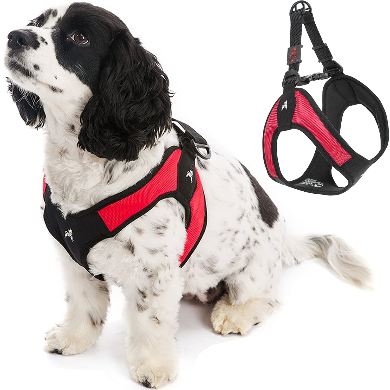 GOOBYEasy Fit Step-In Harness Light and Comfortable, Large, Red