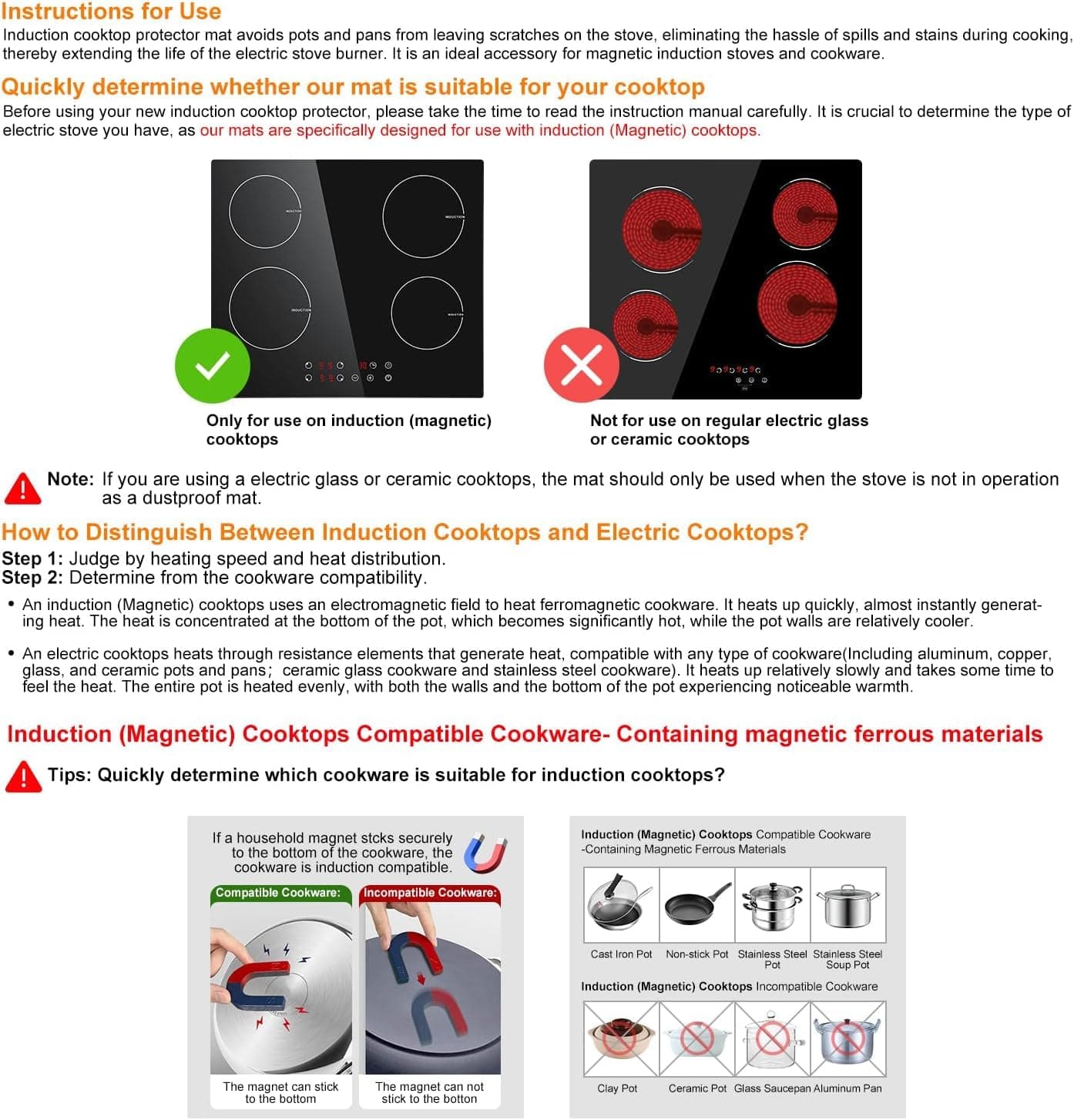 KitchenRaku Induction Hob Protector 78 x 52 cm, Magnetic Hob Protector, Anti-Scratch Silicone Induction Hob Protector for Induction Cookers (78 x 52 cm)