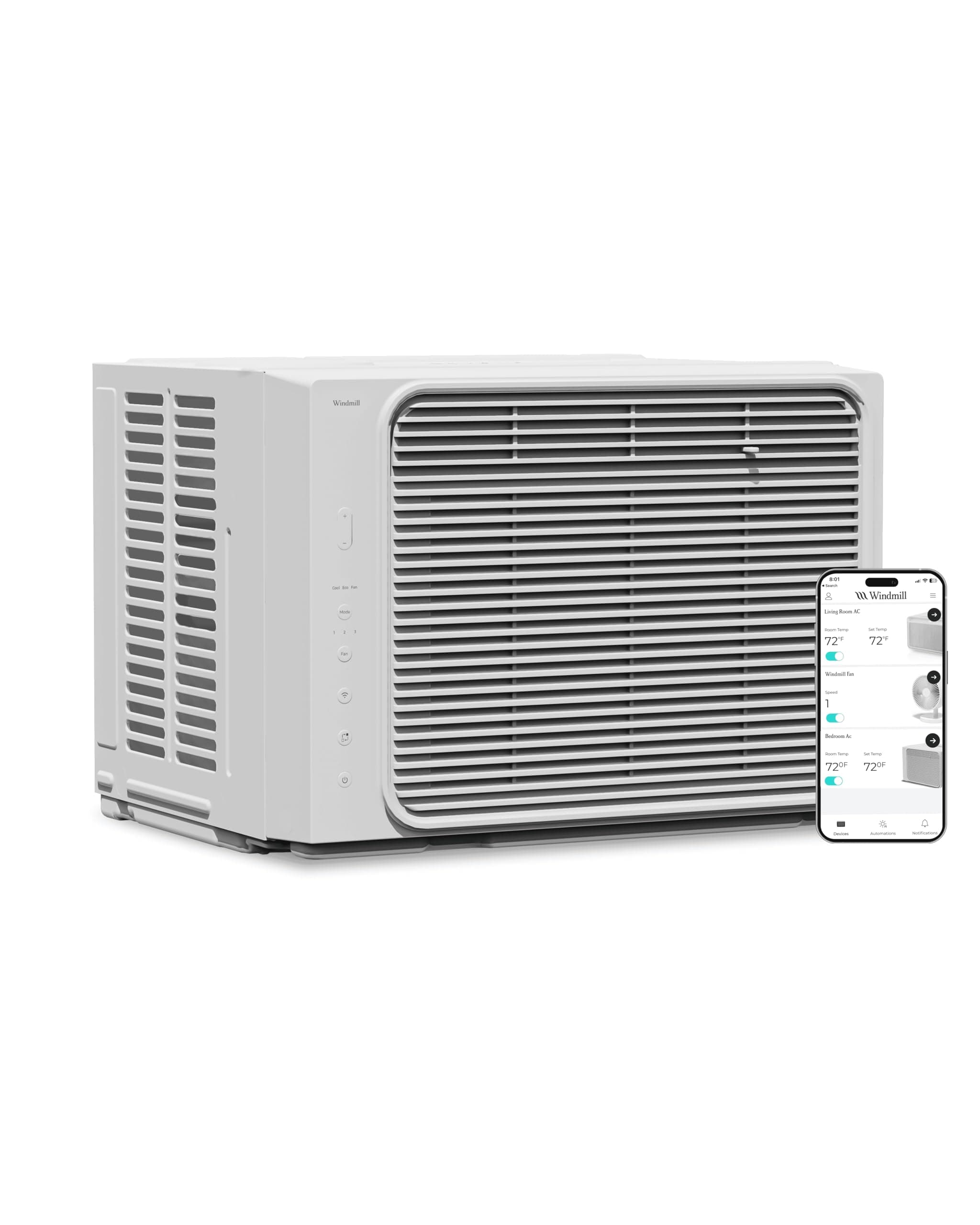 Windmill Window Air Conditioner - Quiet & Smart, Easy Install, Voice-Enabled, Remote & App Control AC Unit - 5,000 BTU Lite