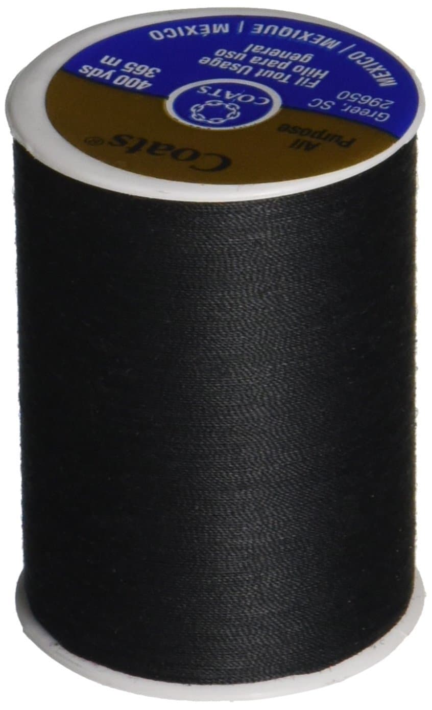 Coats & Clark Dual Duty All-Purpose Thread 400 Yds: Black (ONE spool of yarn) (3)