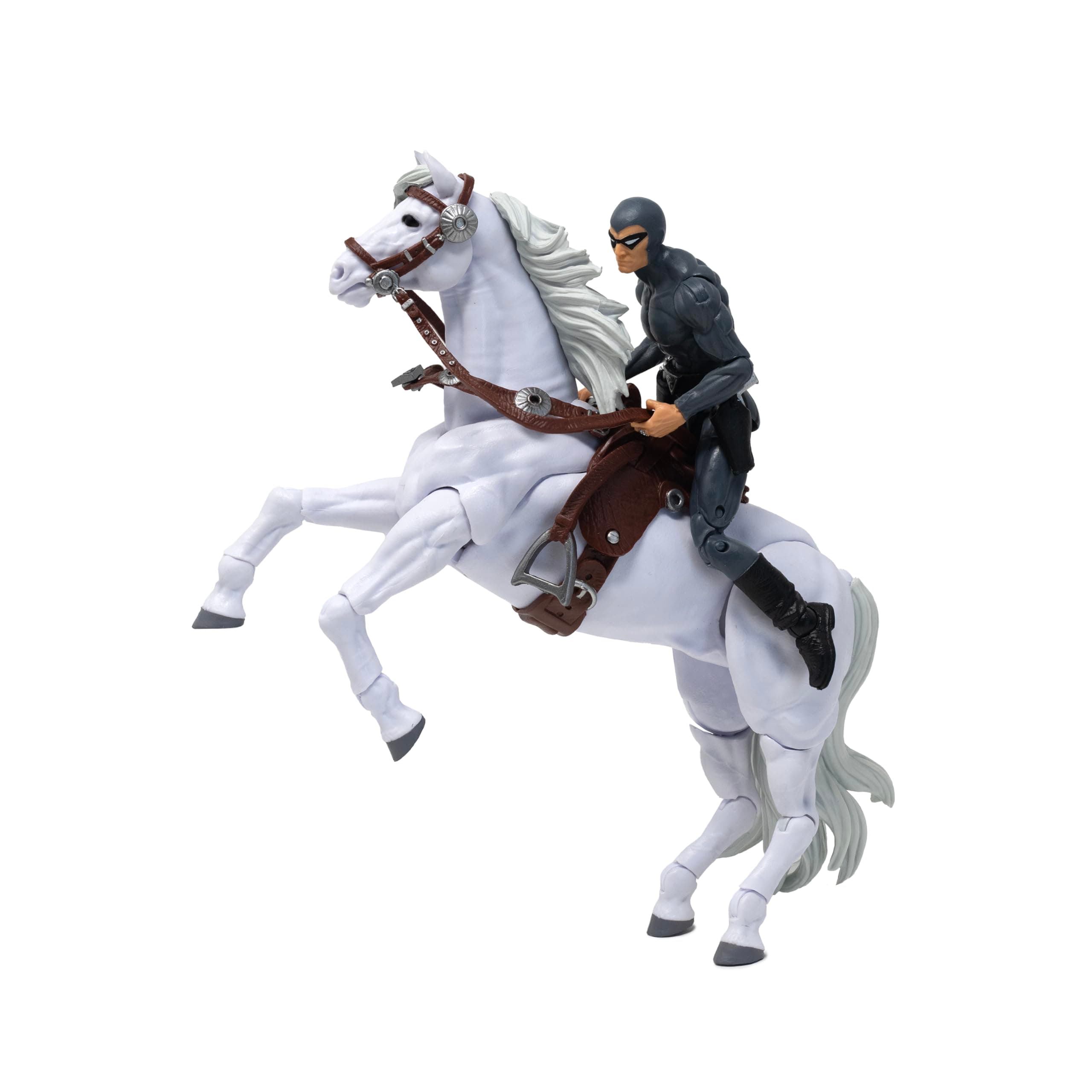 Hero H.A.C.K.S. 21st Phantom and Hero Steed Action Figures, Highly Articulated Collectible Figurine with Accessories Including Pistols and Posable Horse with Saddle and Stand – 1:18