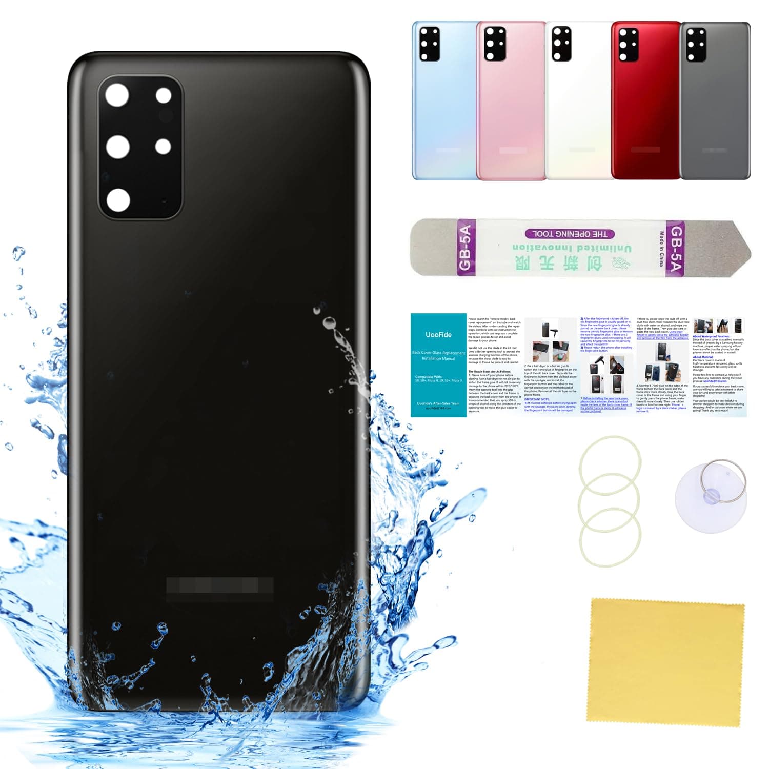 Back Cover Glass Replacement Compatible with Samsung Galaxy S20+