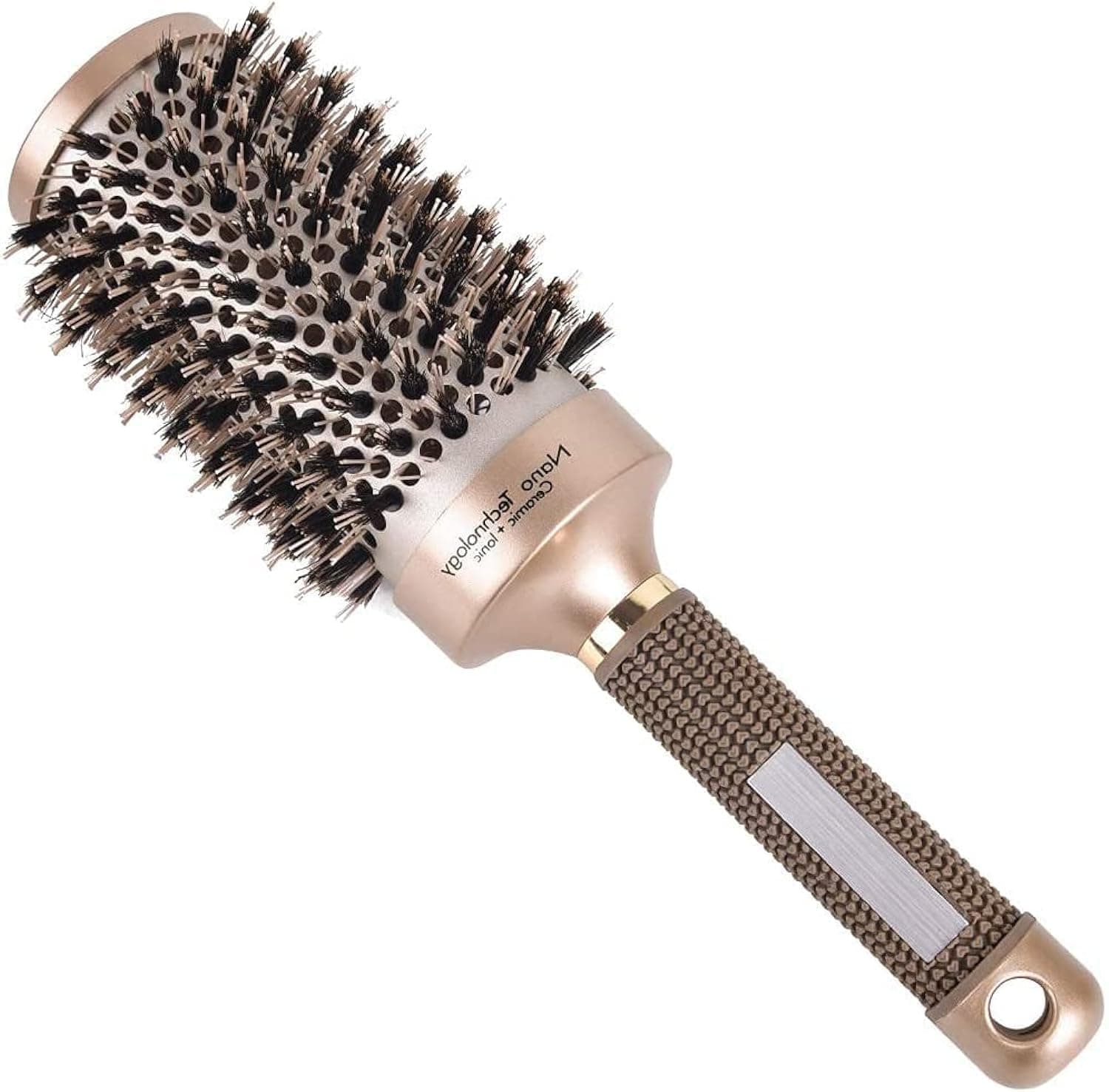 45mm Round Brush for Hair Styling, Nano Thermal Ceramic & Ionic Tech Hair Brush Bristles for Blow Drying, Straightening, Shiny Hair, Wavy