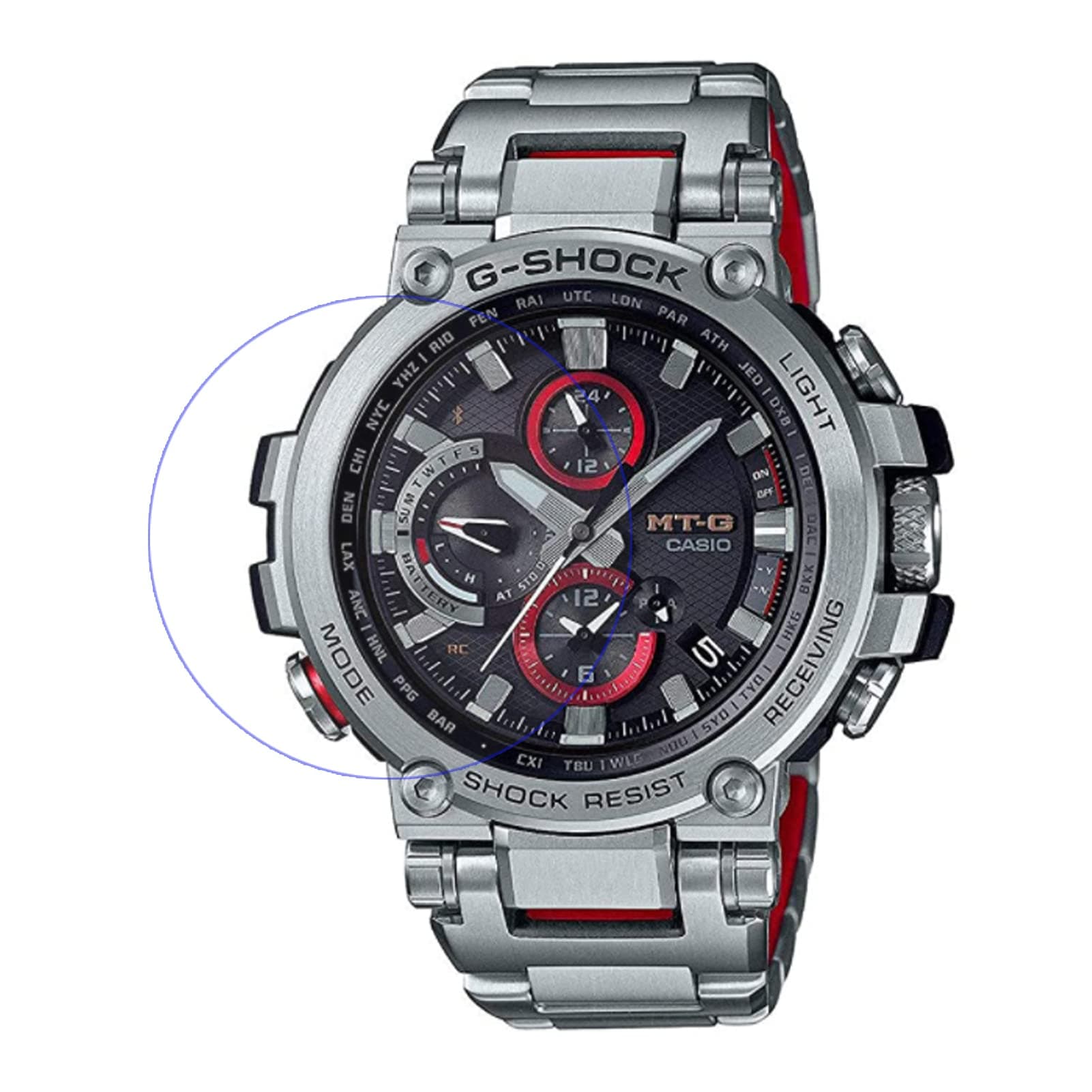 For Casio MTG-B1000 Tempered Glass Screen Protector, LOKEKE Premium Tempered Glass Screen Film Protector for Casio MTG-B1000 Watch, Made From Real Glass