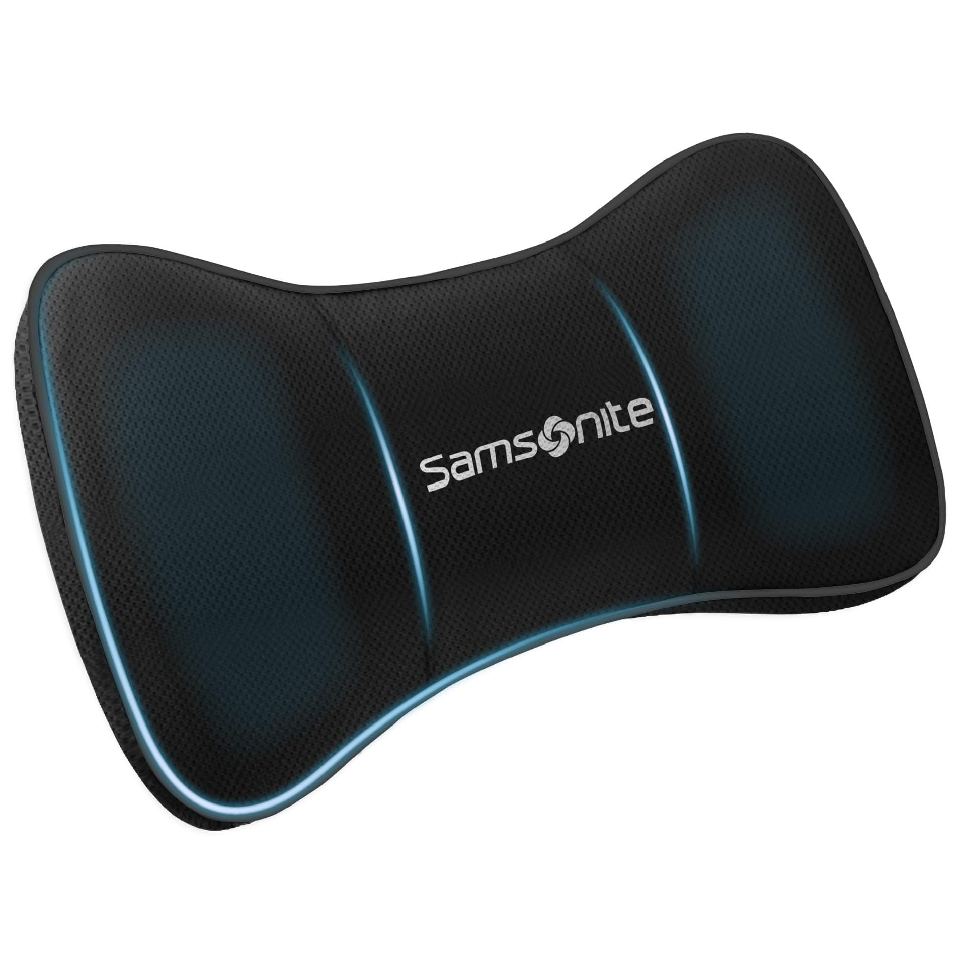 Samsonite Neck Pillow for Car – Ergonomic Memory Foam Headrest Cushion – Car Seat Support for Driving Comfort – Compact Neck Rest – Travel Pillow for Long Road Trip, Black