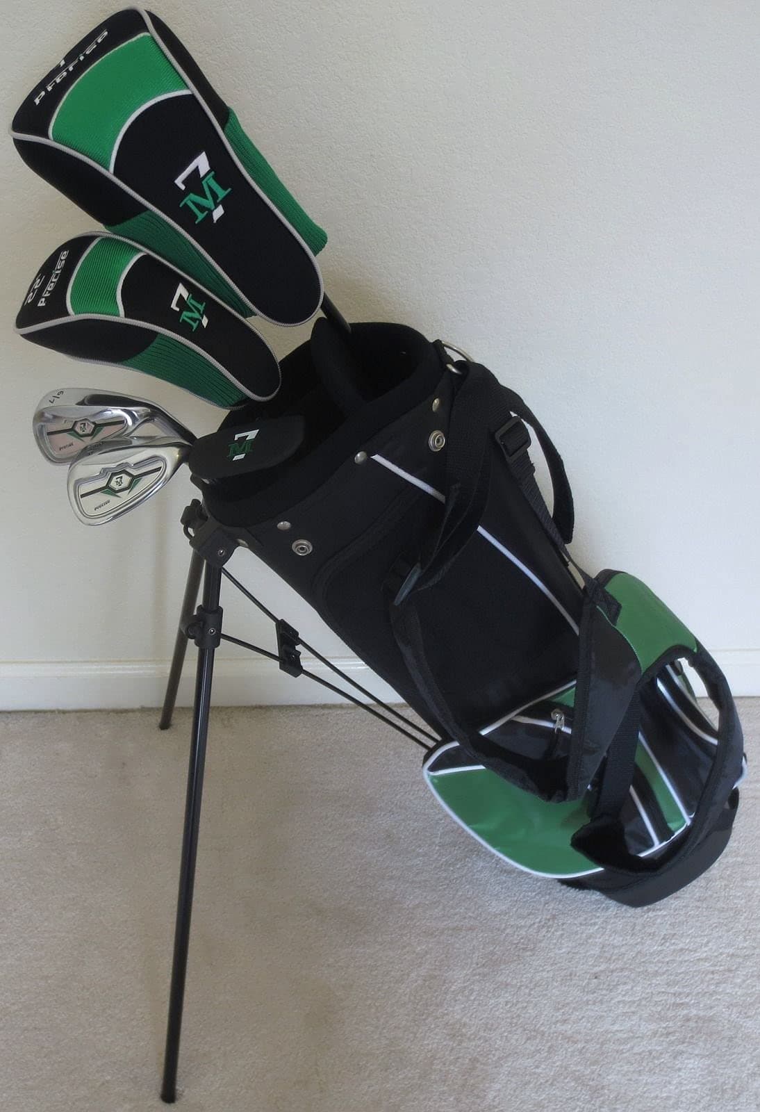 Boys Ages 5-8 Junior Golf Club Set Complete Driver, Hybrid, Irons, Putter, Stand Bag for Kids Professional Tour Jr.